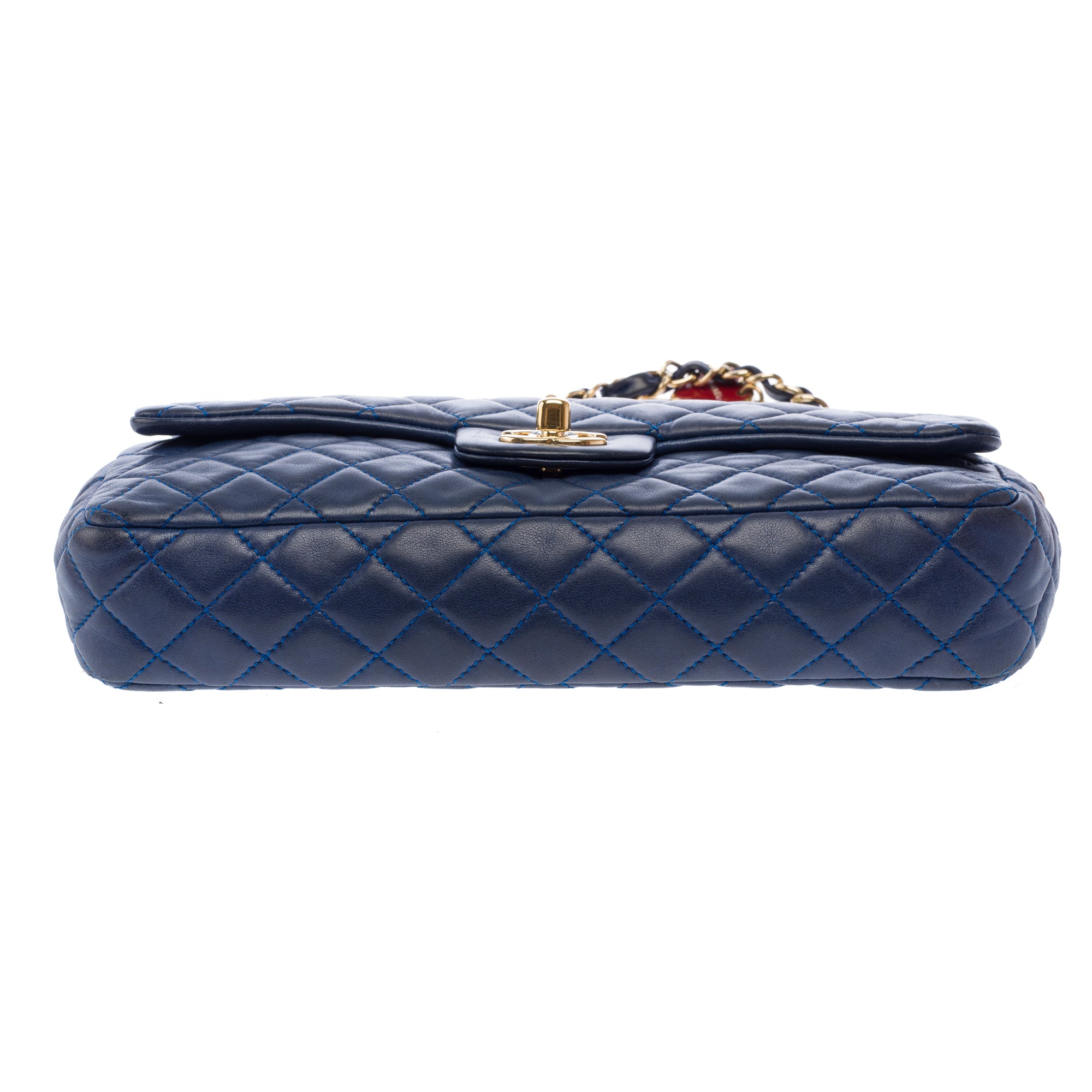 Sac CHANEL Timeless/Classique en Cuir Bleu Marine - 103428