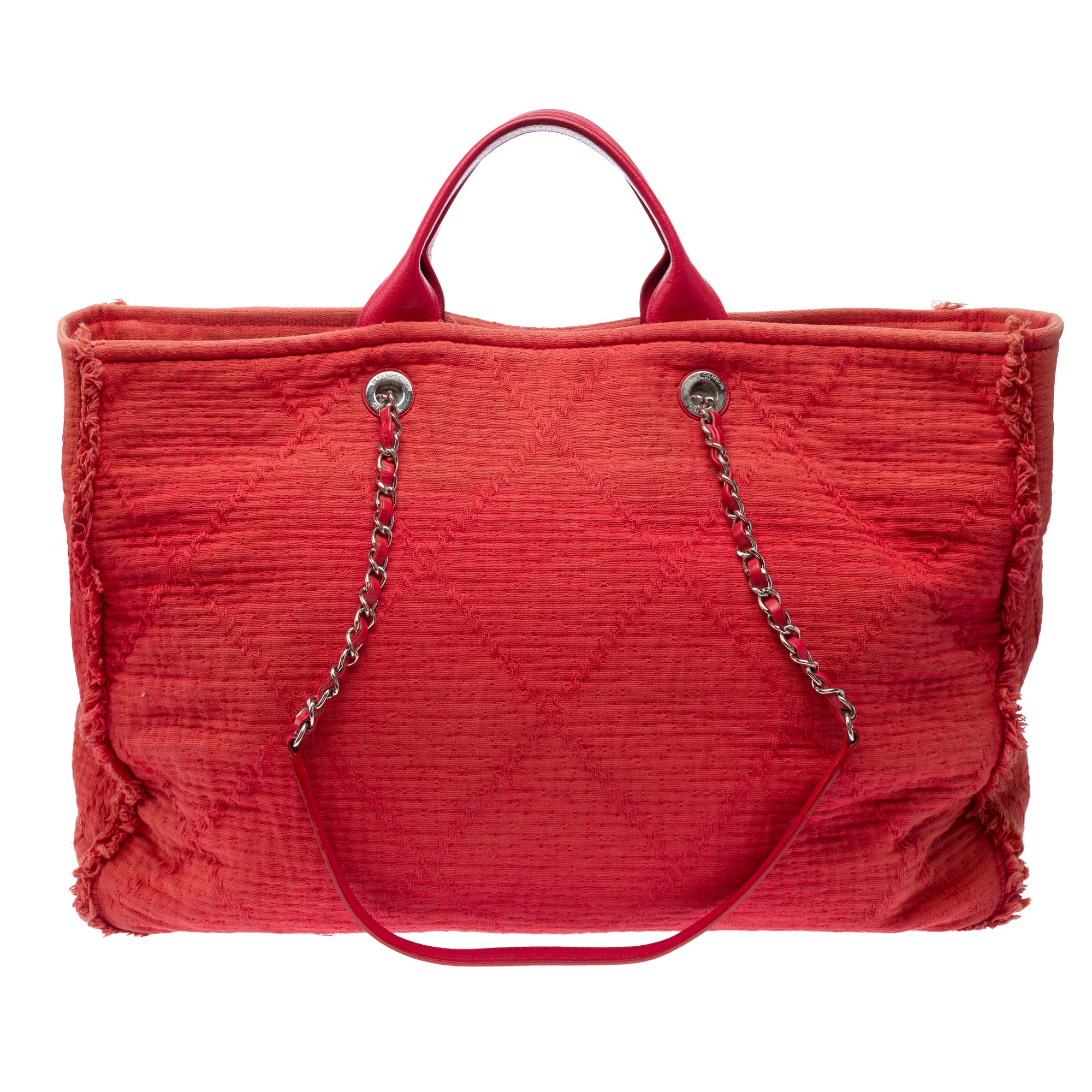 Sac CHANEL Deauville en Tweed Rouge - 103429