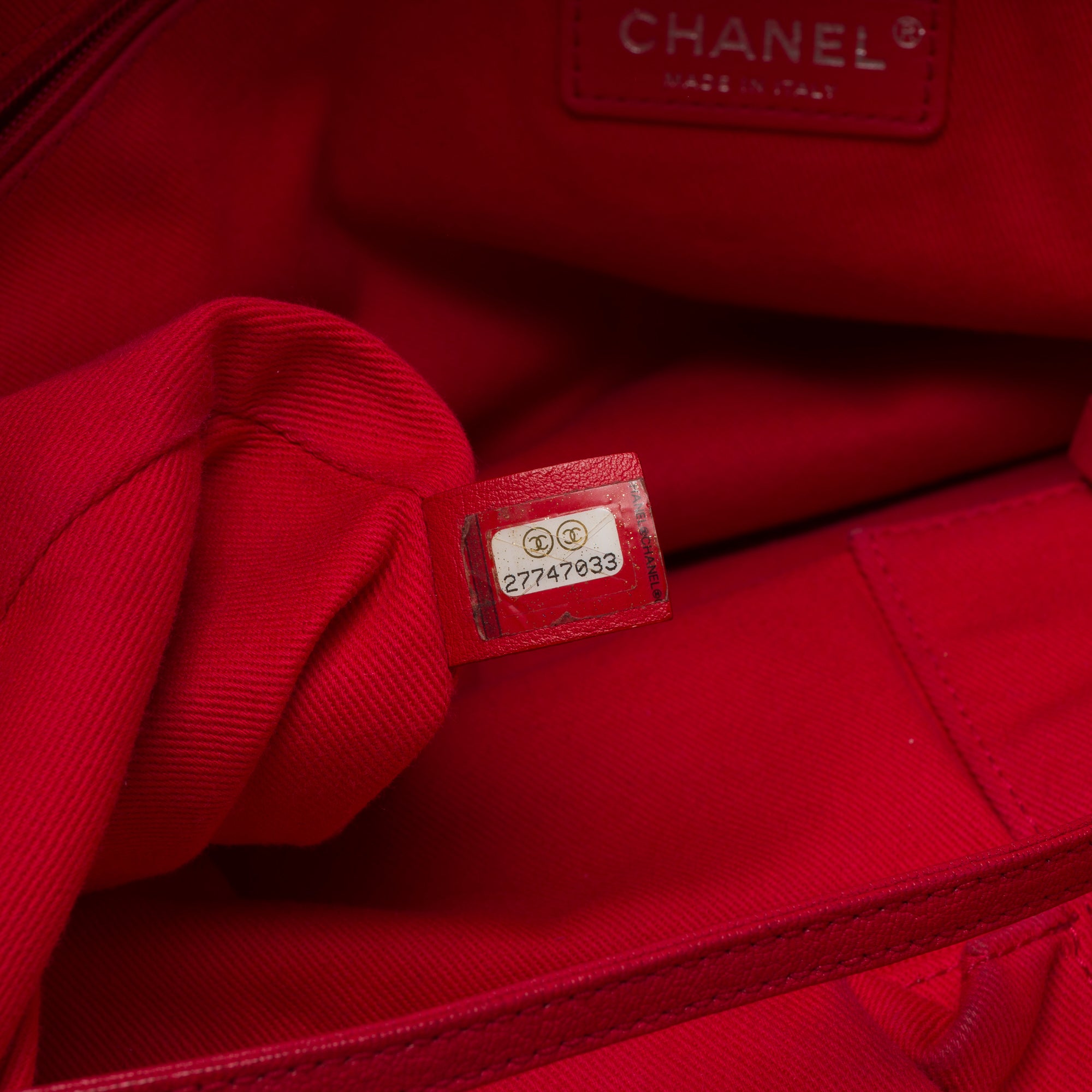 Sac CHANEL Deauville en Tweed Rouge - 103429