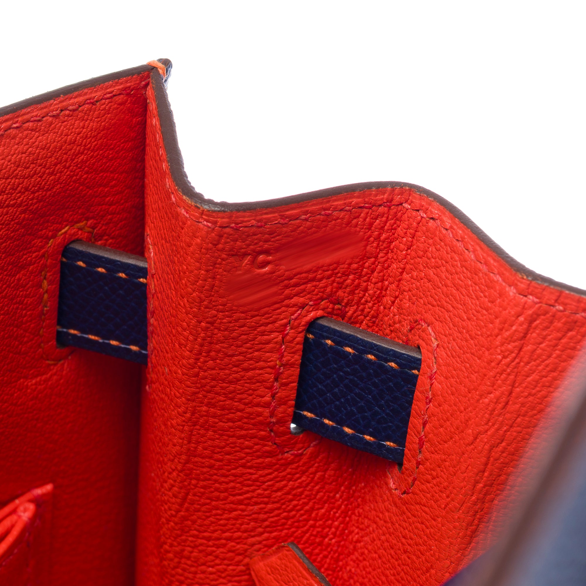 Sac HERMES Kelly 32 en Cuir Bleu - 103430