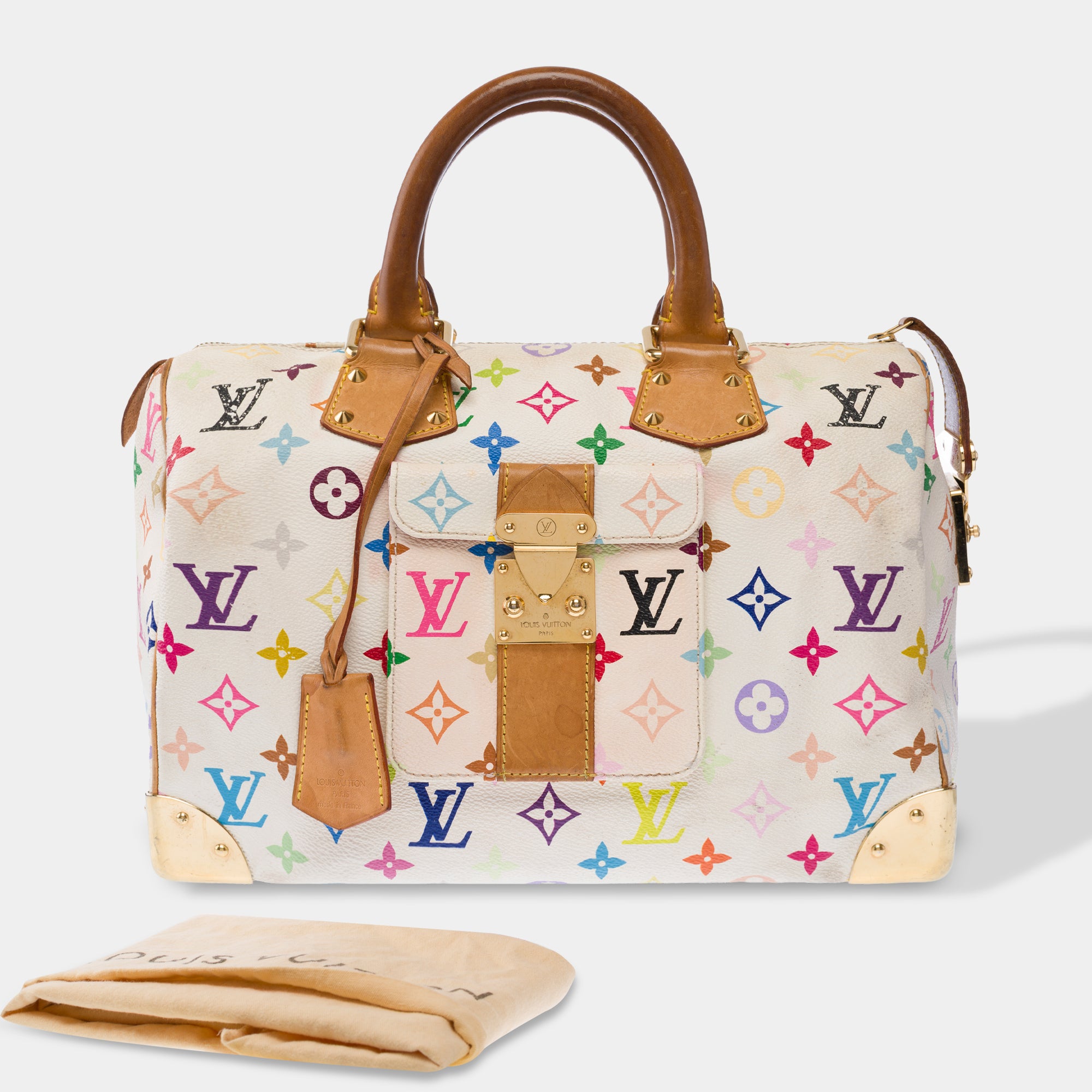 Sac LOUIS VUITTON Speedy en Toile Blanc - 103457