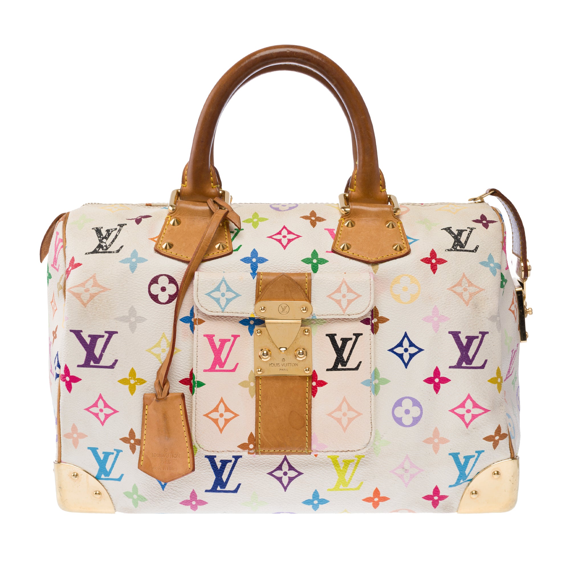 Sac LOUIS VUITTON Speedy en Toile Blanc - 103457