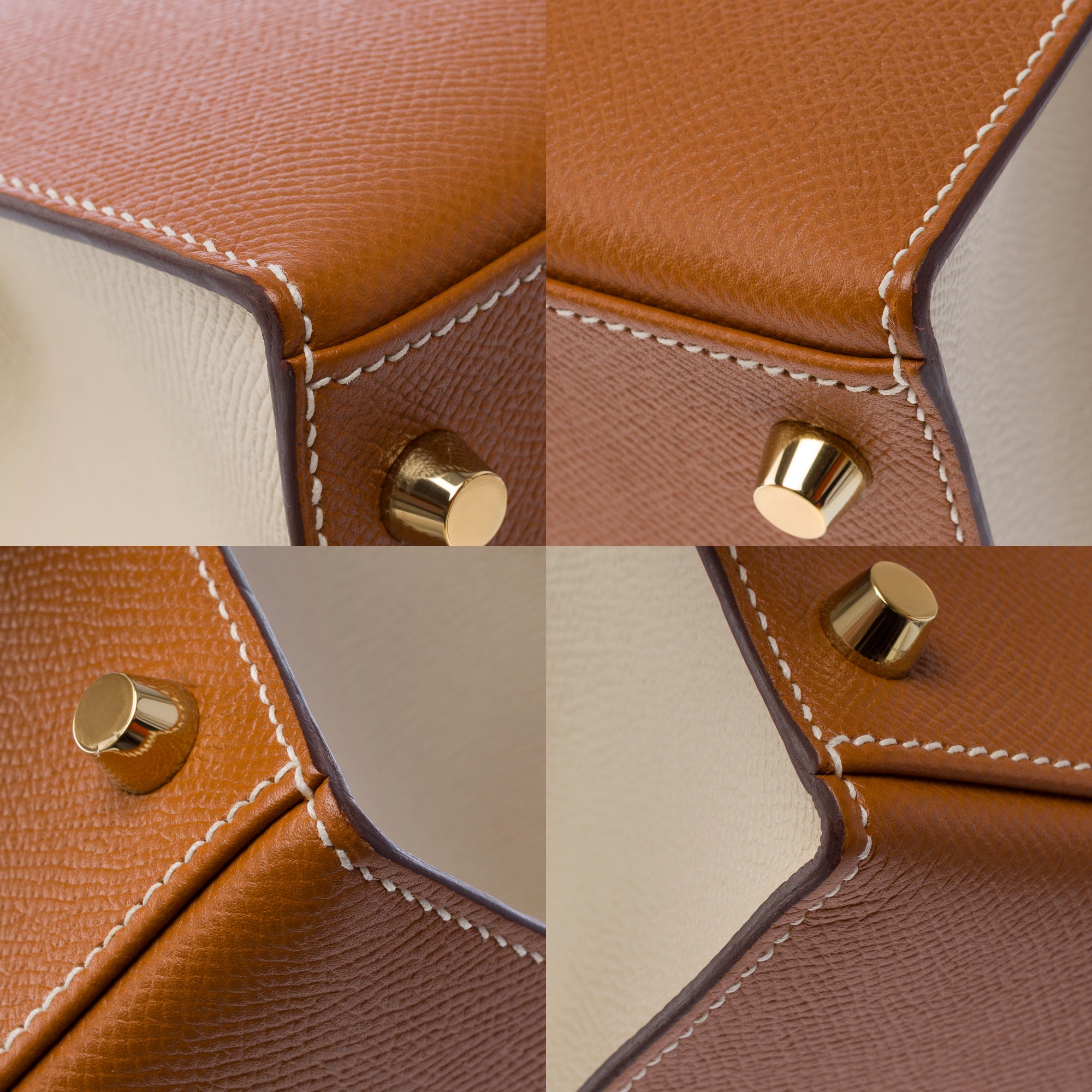 Sac HERMES Kelly 28 en Cuir Doré - 103452