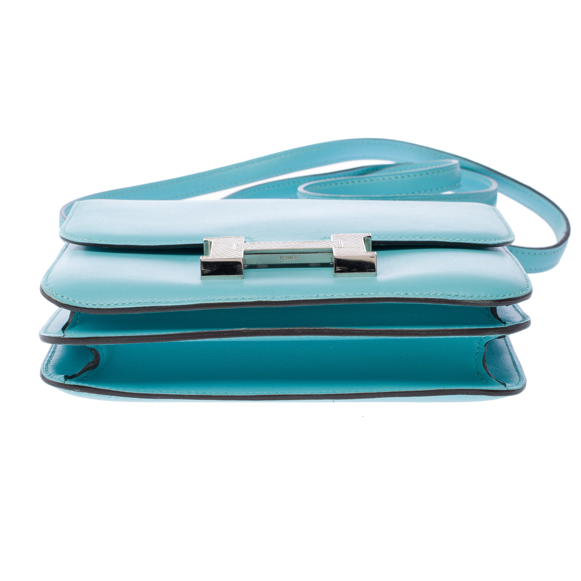 Sac HERMES Constance en Cuir Bleu - 103444