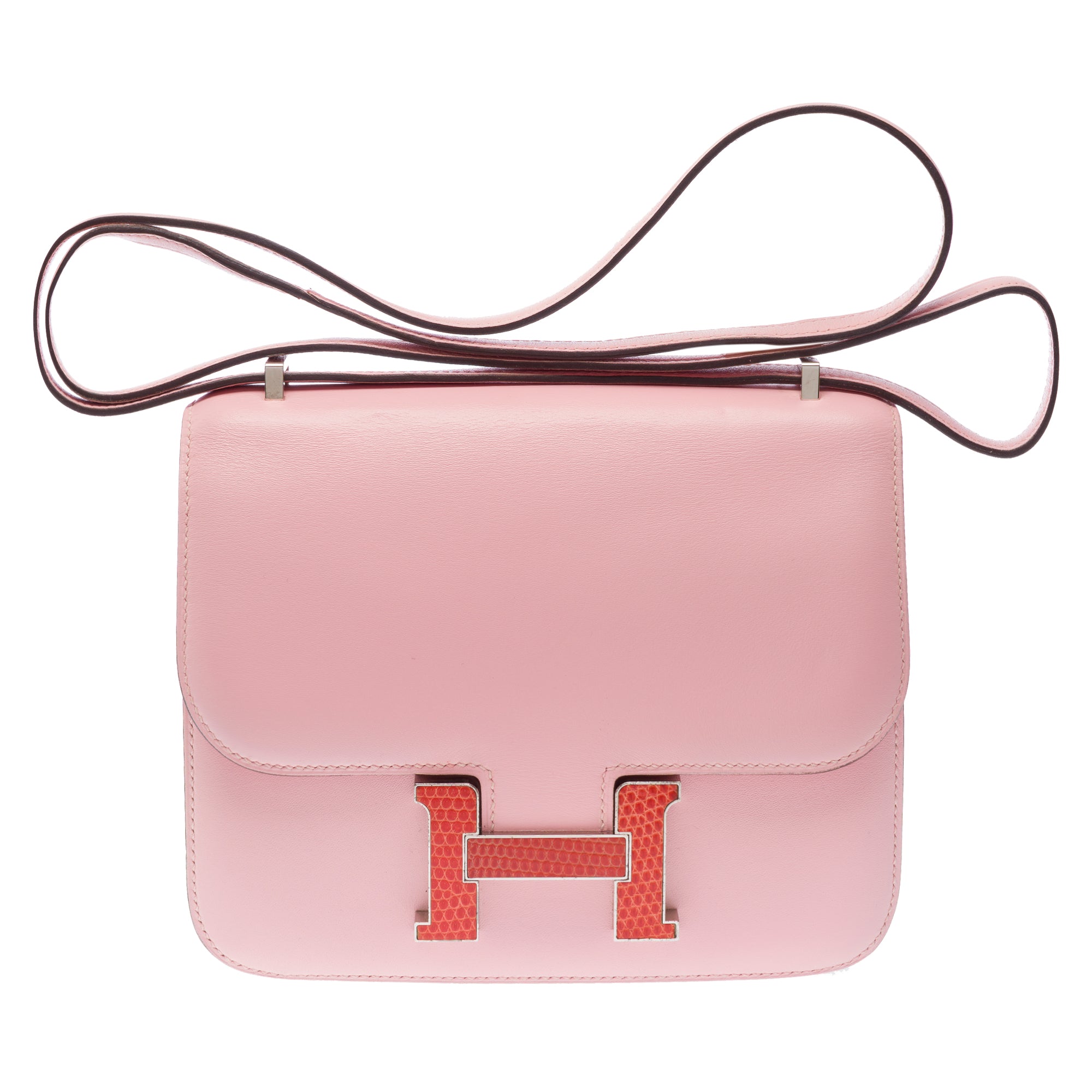 Sac HERMES Constance en Cuir Rose - 103441