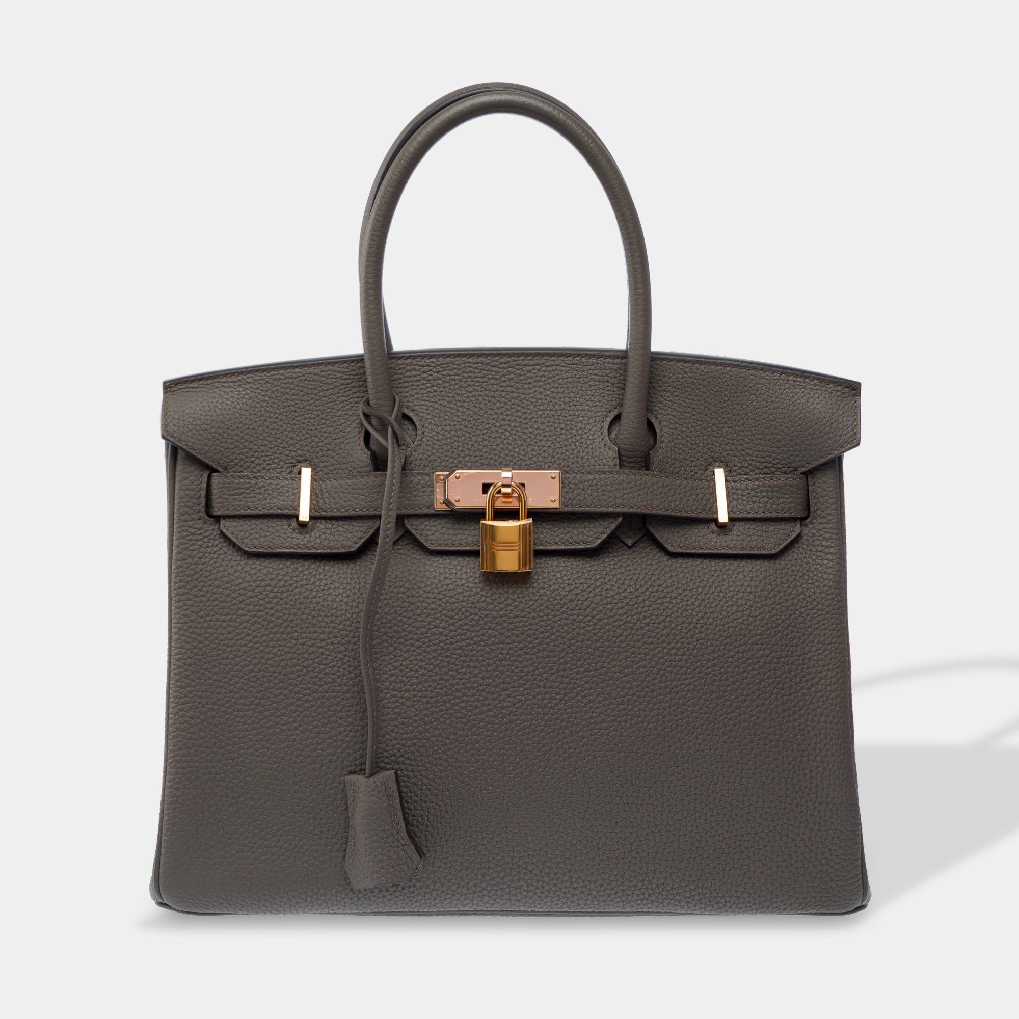 Sac HERMES Birkin 30 en Cuir Gris - 103454