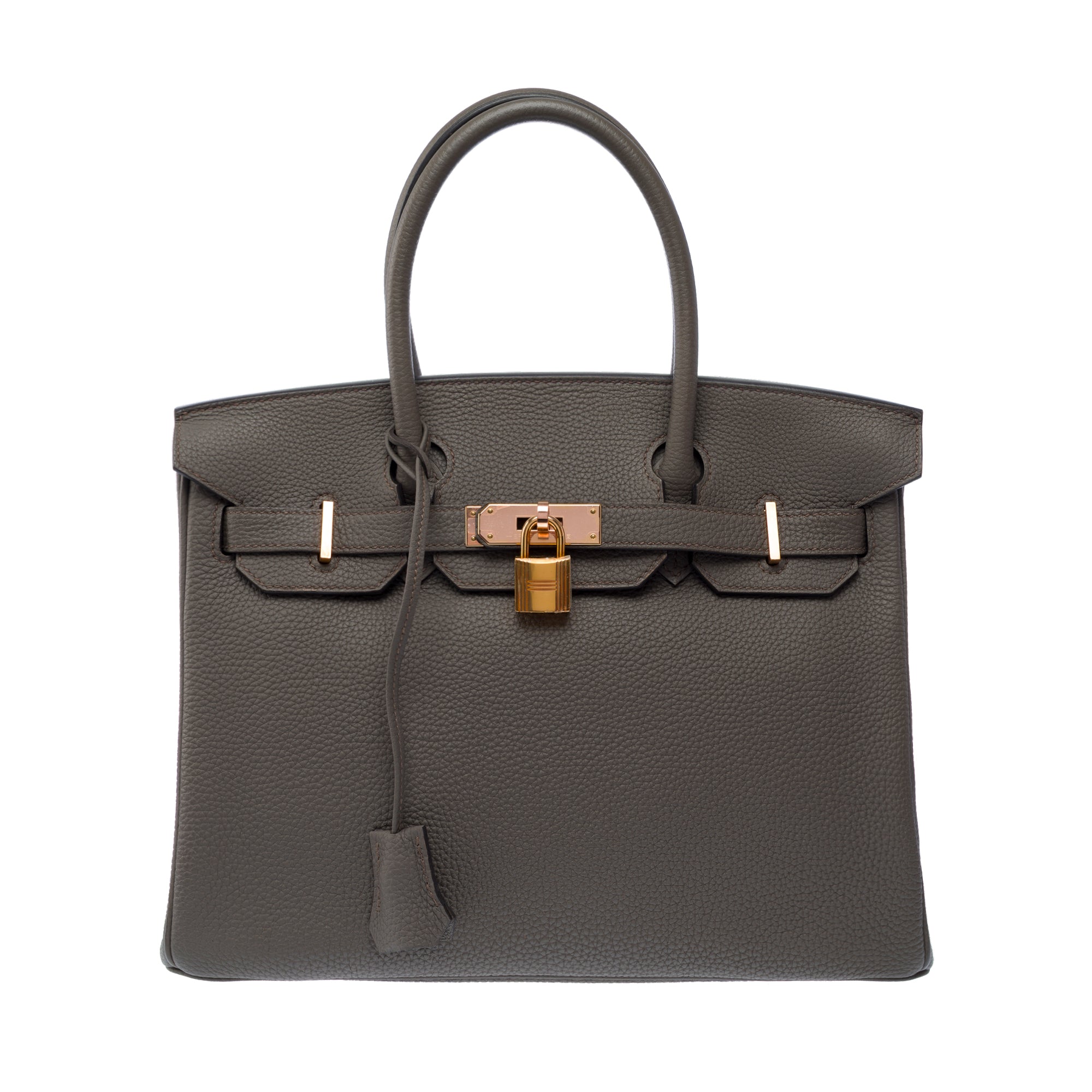 Sac HERMES Birkin 30 en Cuir Gris - 103454