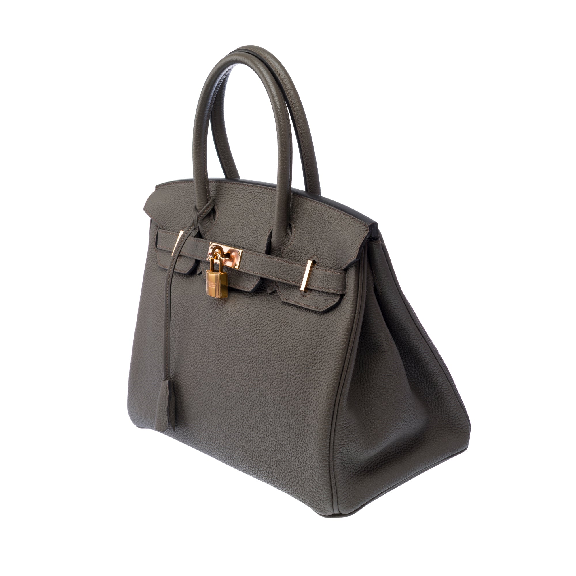 Sac HERMES Birkin 30 en Cuir Gris - 103454