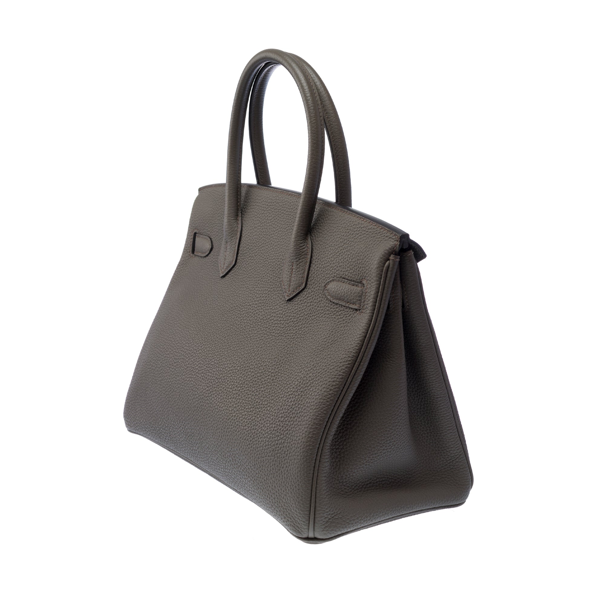 Sac HERMES Birkin 30 en Cuir Gris - 103454