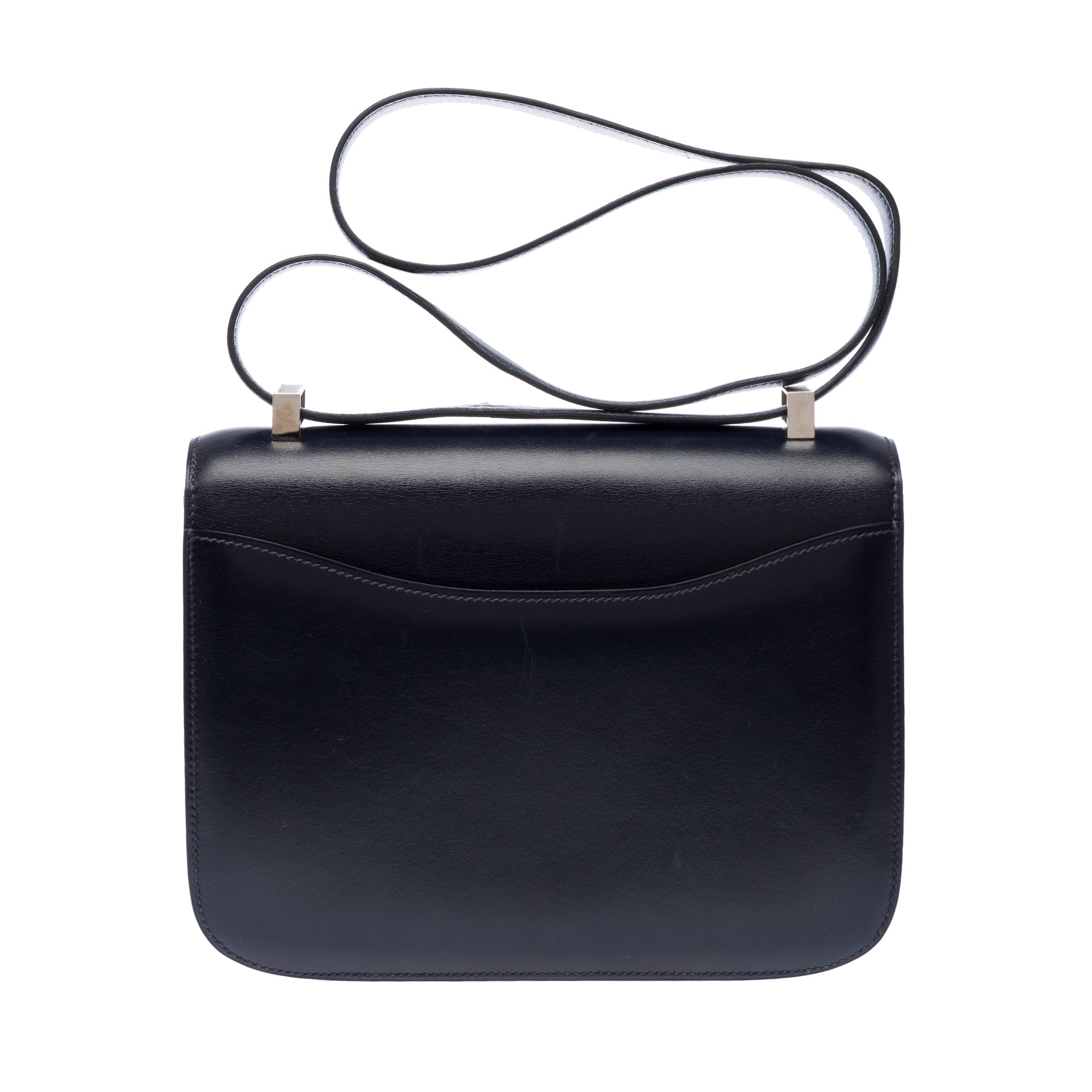 Sac HERMES Constance en Cuir Bleu Marine - 103443