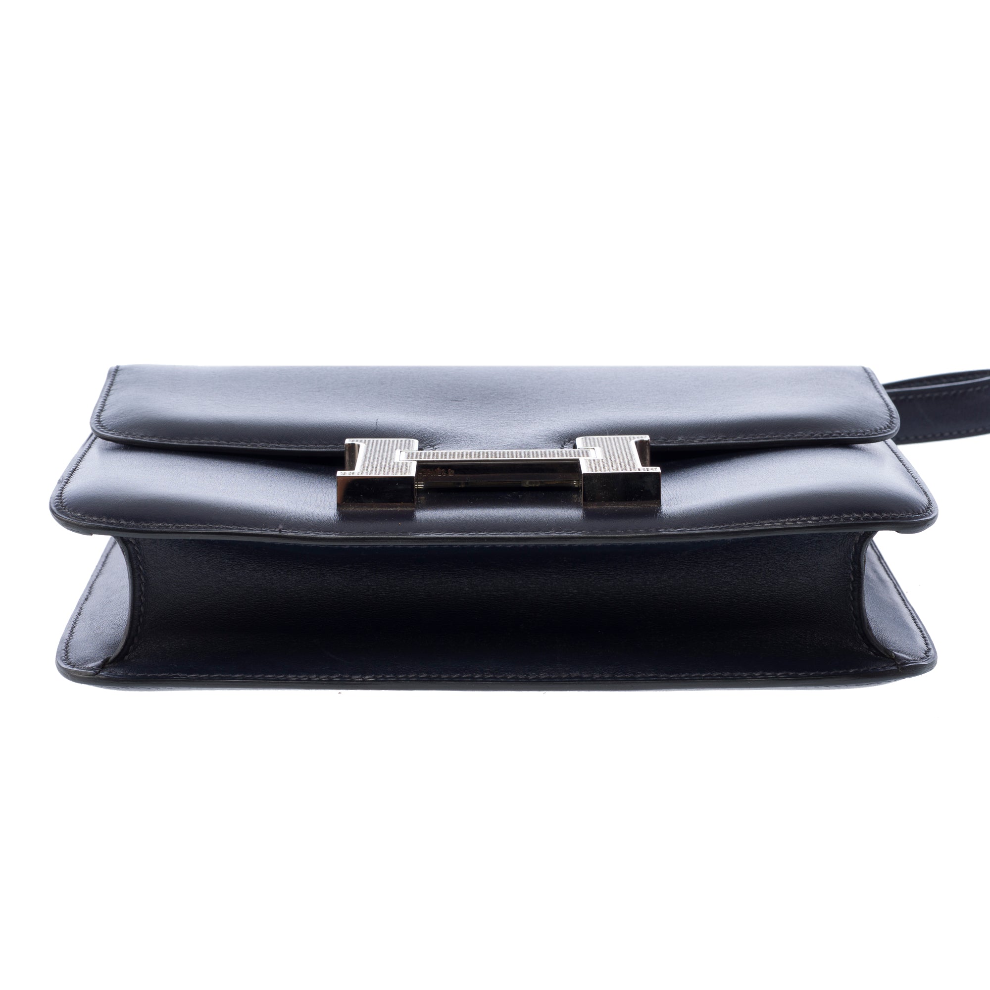 Sac HERMES Constance en Cuir Bleu Marine - 103443