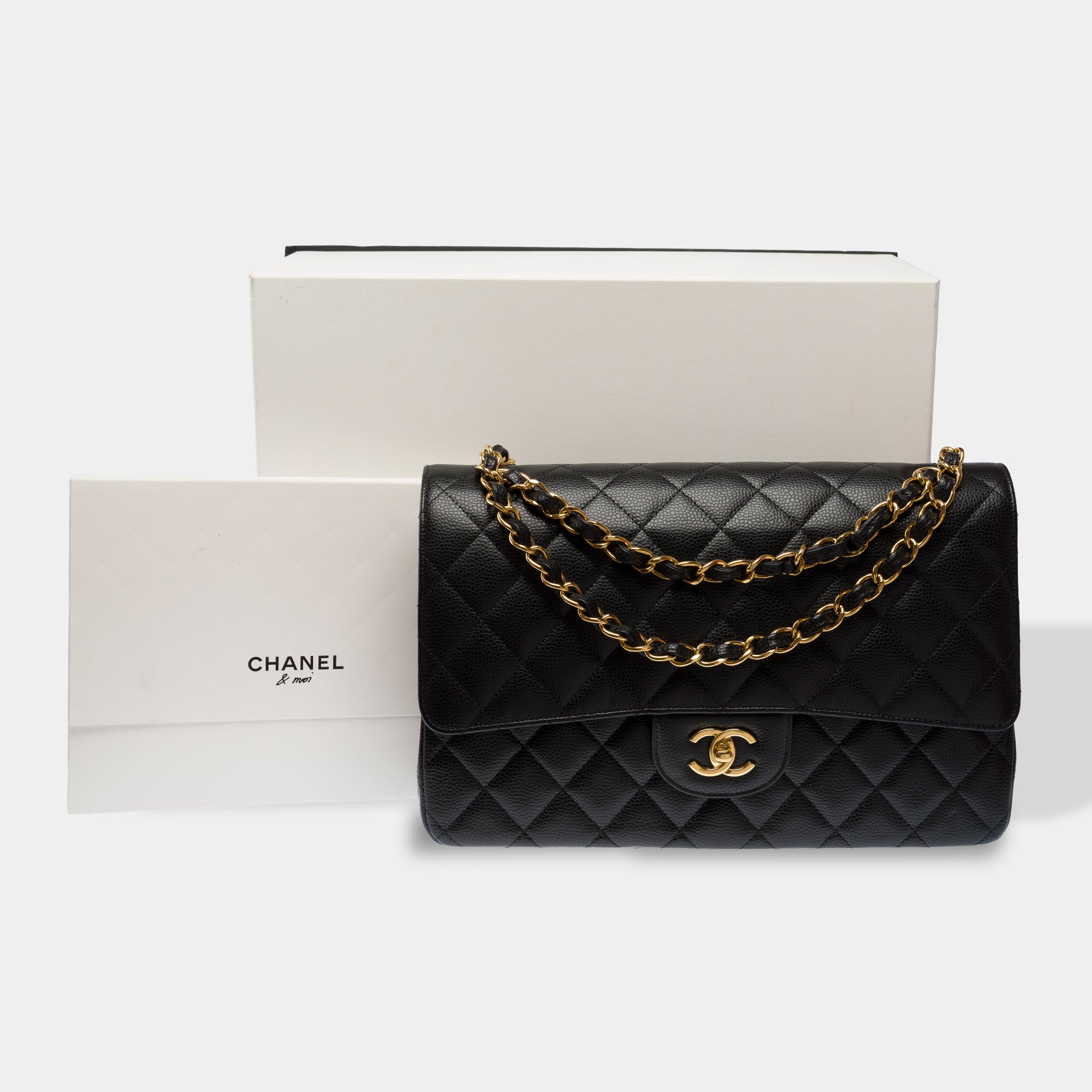 Sac CHANEL Timeless/Classique en Cuir Noir - 103468