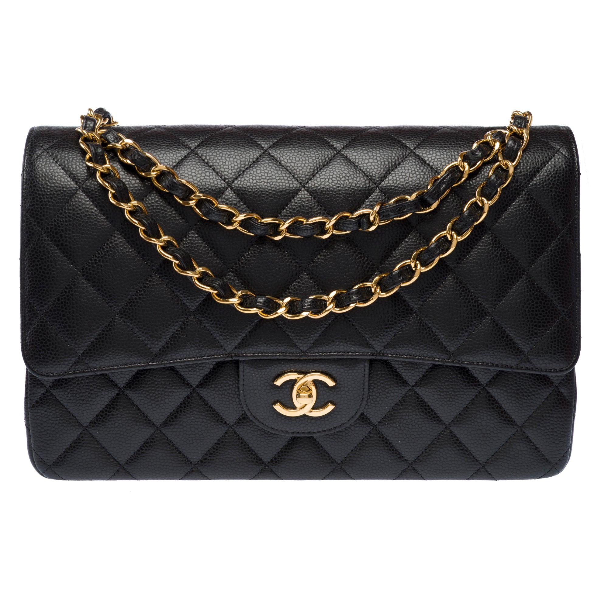 Sac CHANEL Timeless/Classique en Cuir Noir - 103468