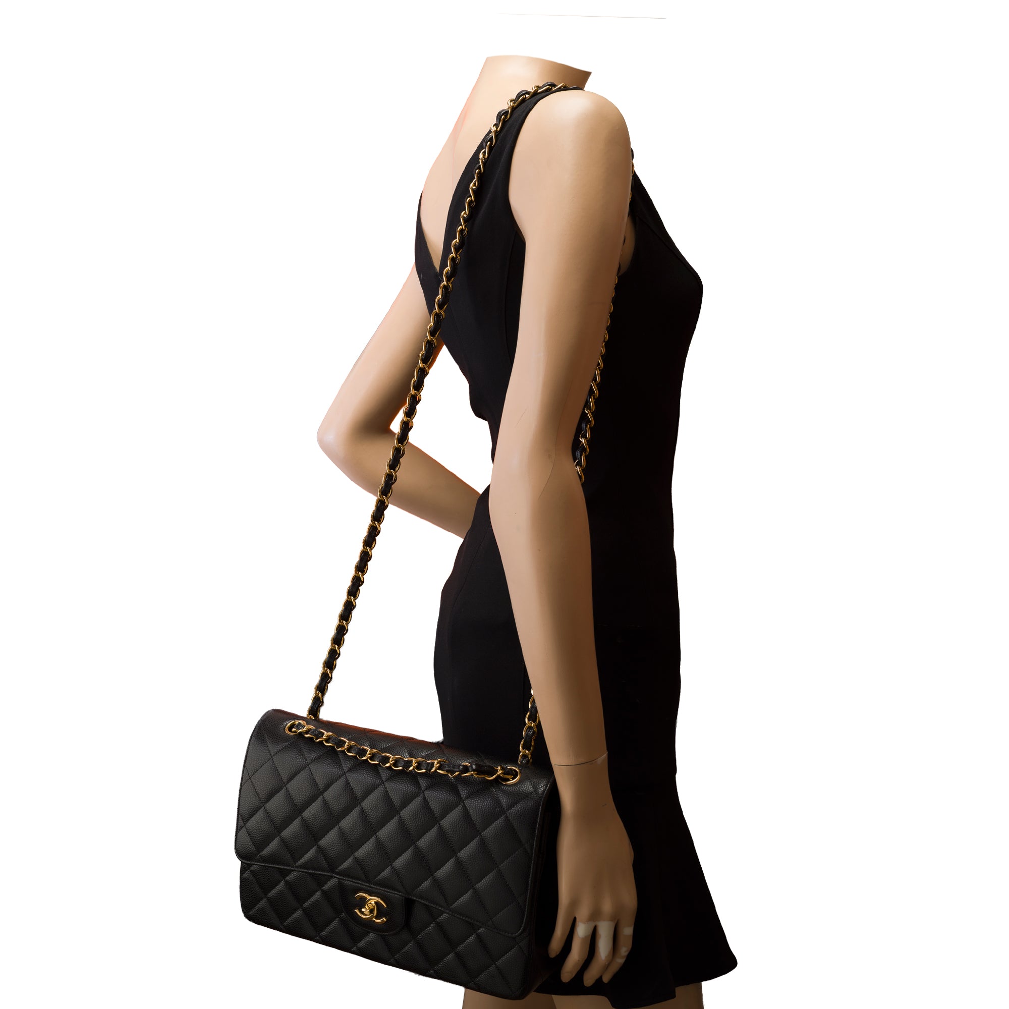 Sac CHANEL Timeless/Classique en Cuir Noir - 103468
