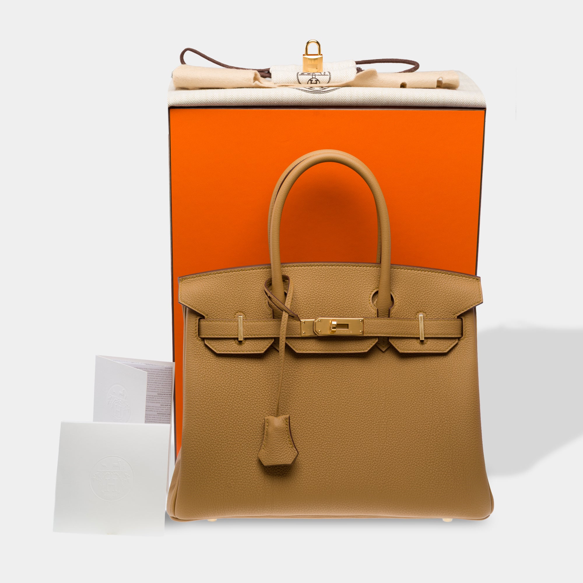 Sac HERMES Birkin 30 en Cuir Beige - 103465