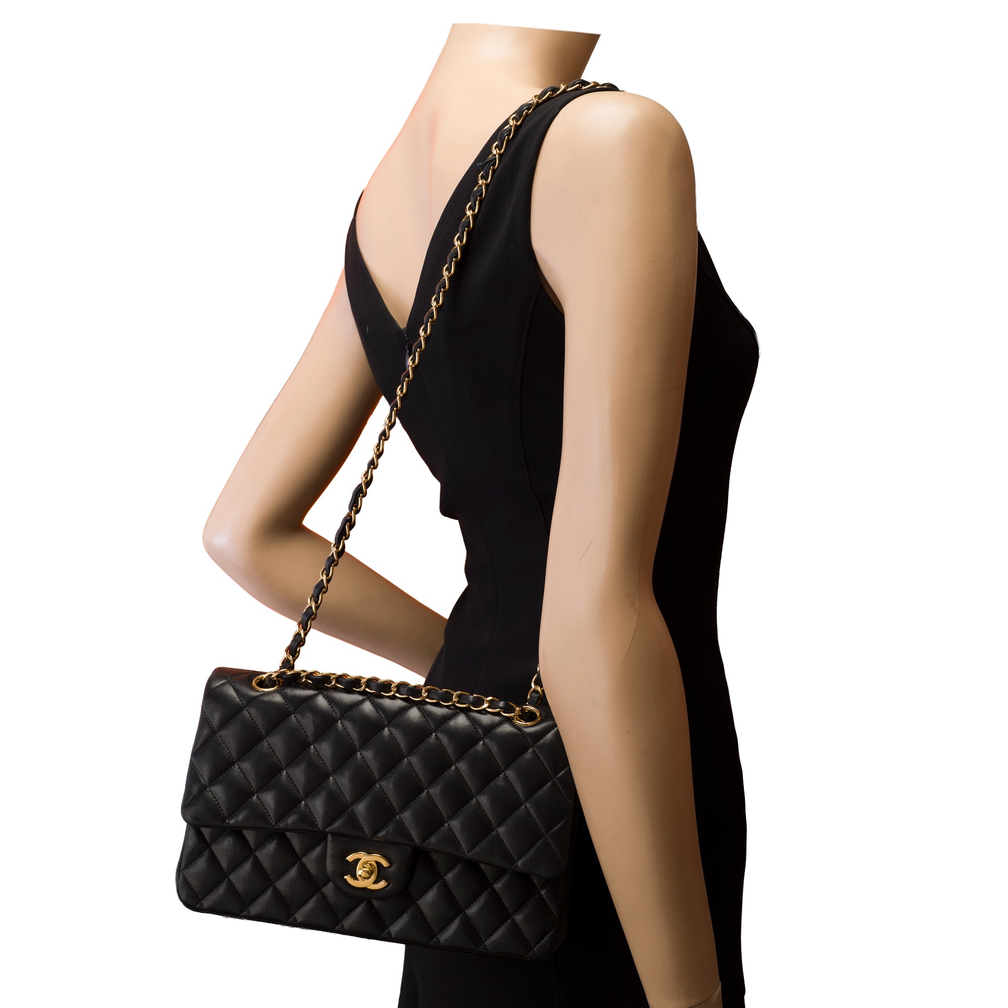 Sac CHANEL Timeless/Classique en Cuir Noir - 103460