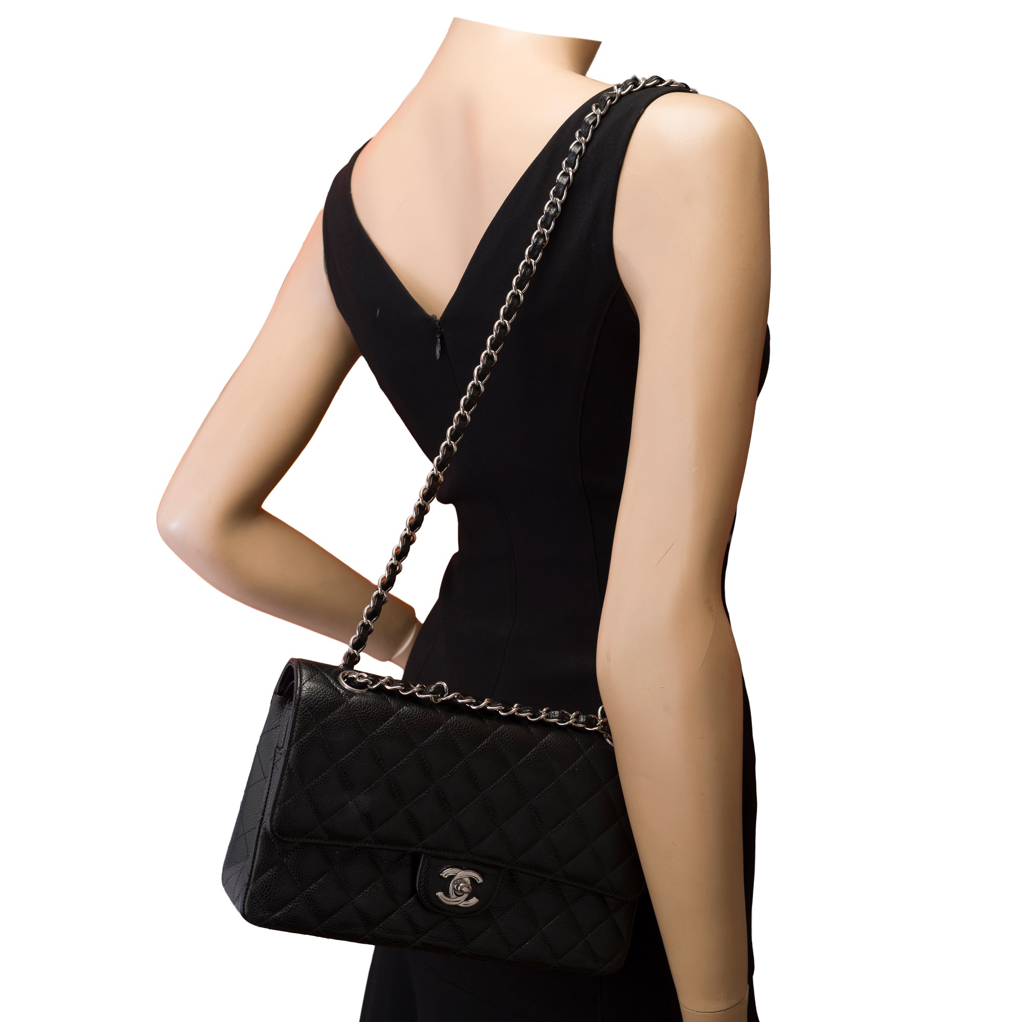 Sac CHANEL Timeless/Classique en Cuir Noir - 103459