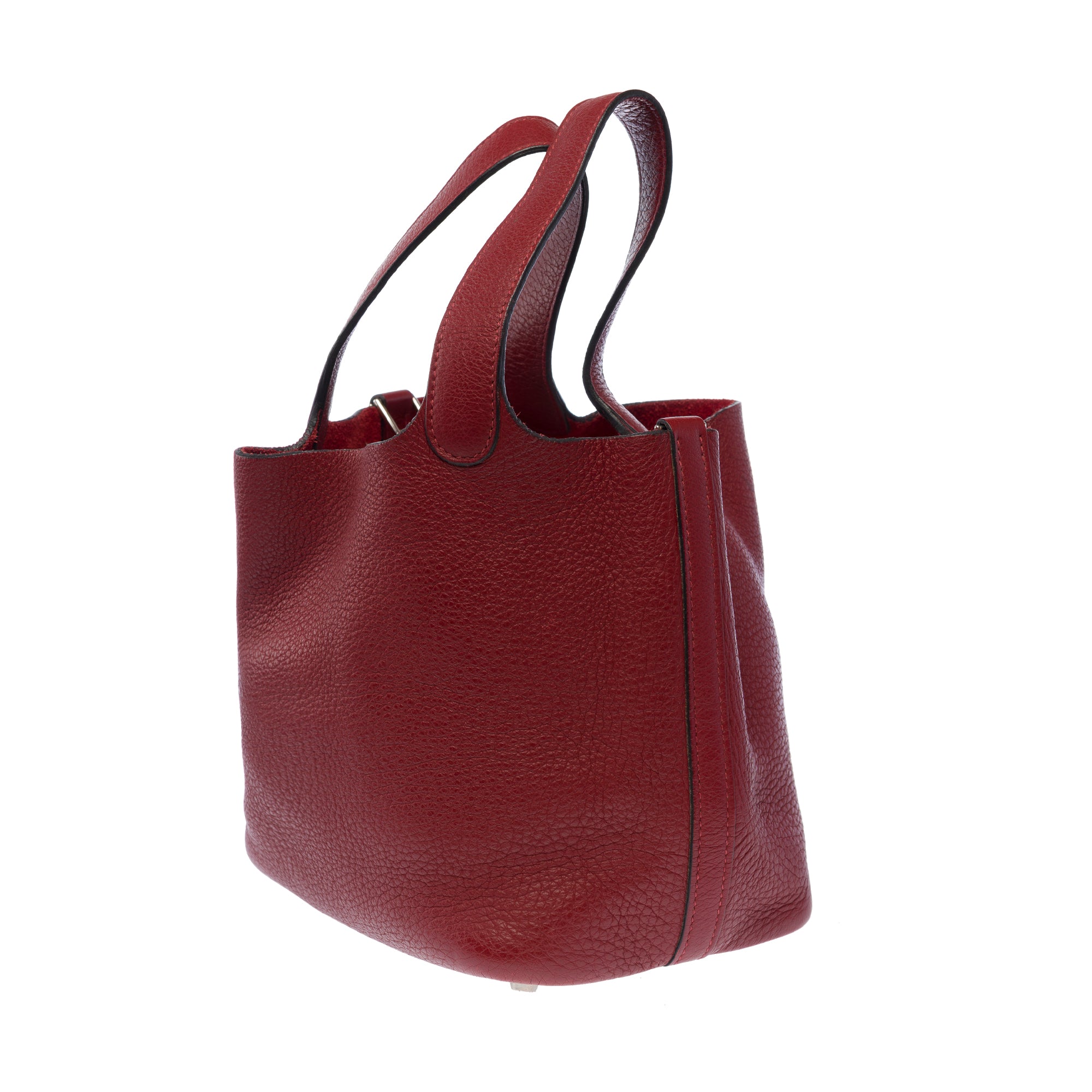 Sac HERMES Picotin en Cuir Bordeaux - 103462