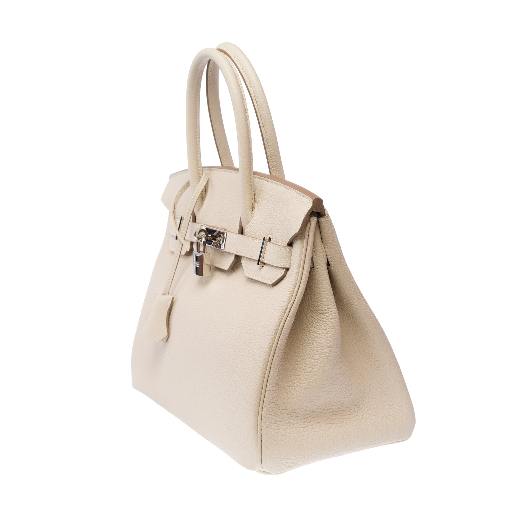 Sac HERMES Birkin 30 en Cuir Blanc - 103472