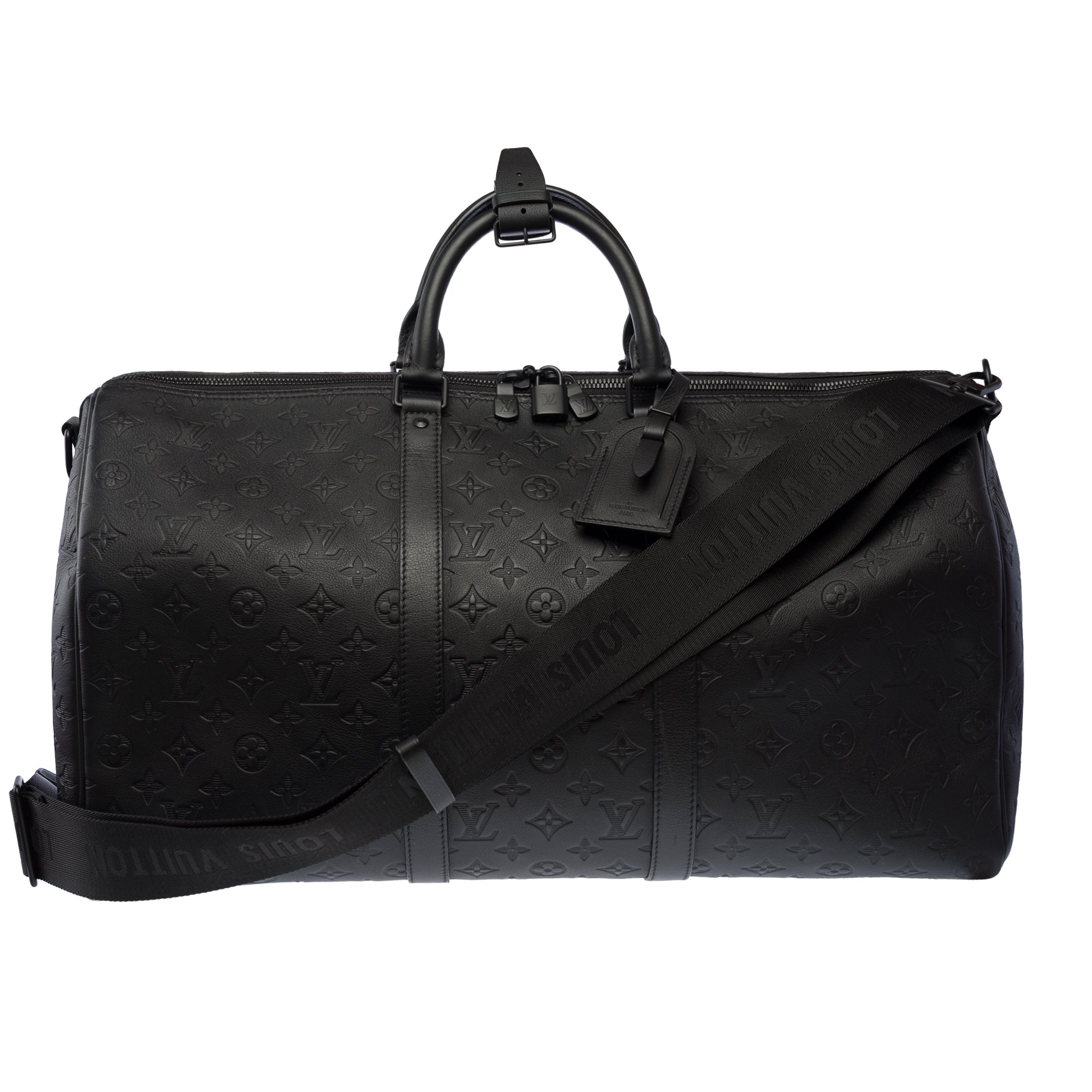 Sac LOUIS VUITTON Keepall en Cuir Noir - 103482