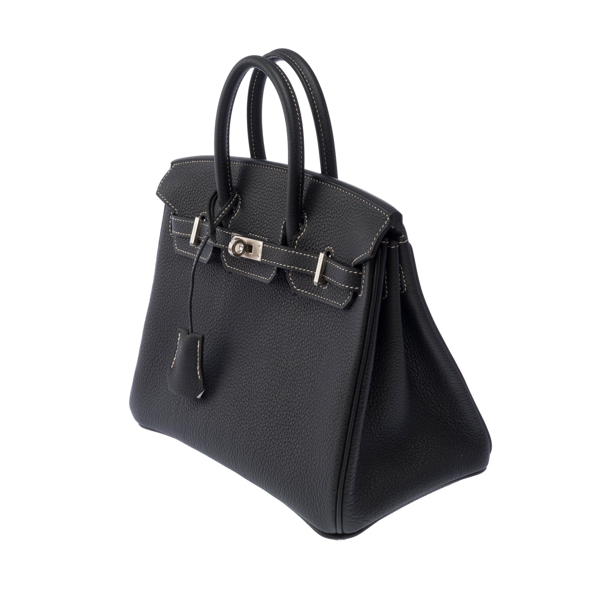 Sac HERMES Birkin 25 en Cuir Noir - 103470