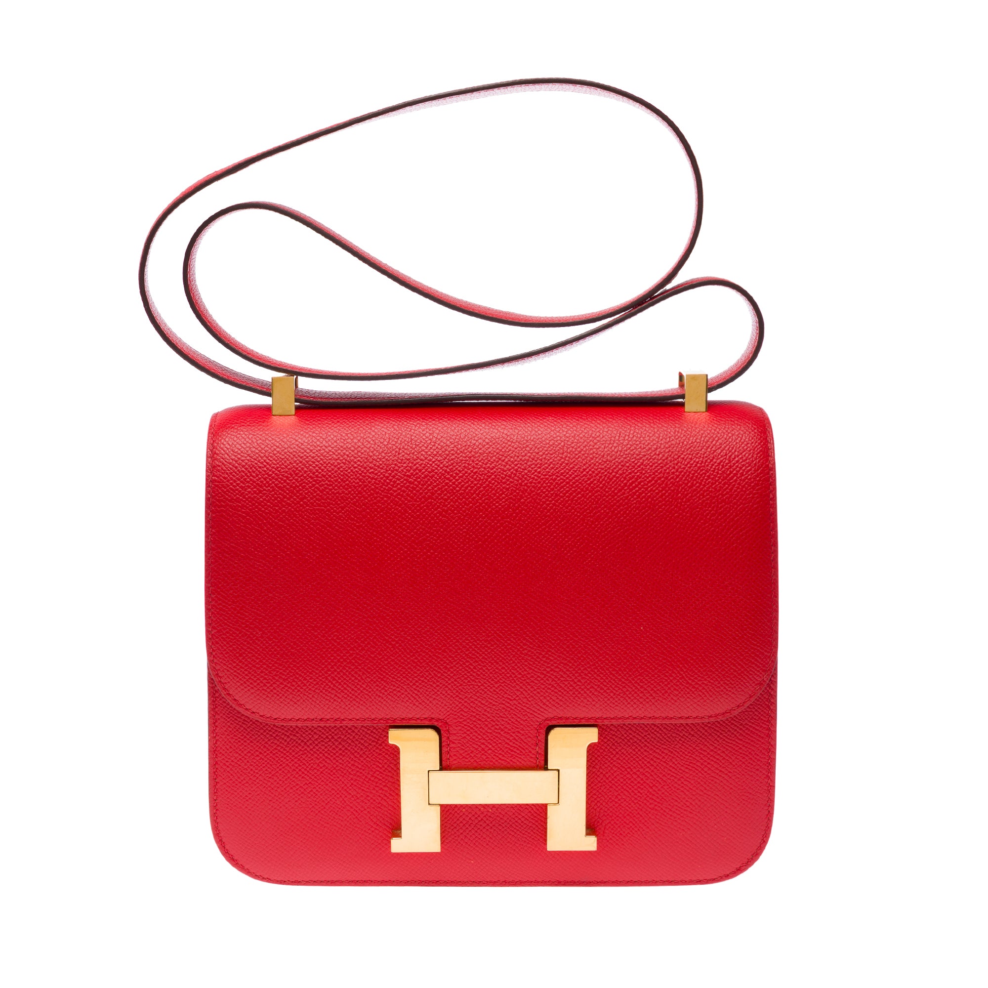 Sac HERMES Constance en Cuir Rouge - 103476