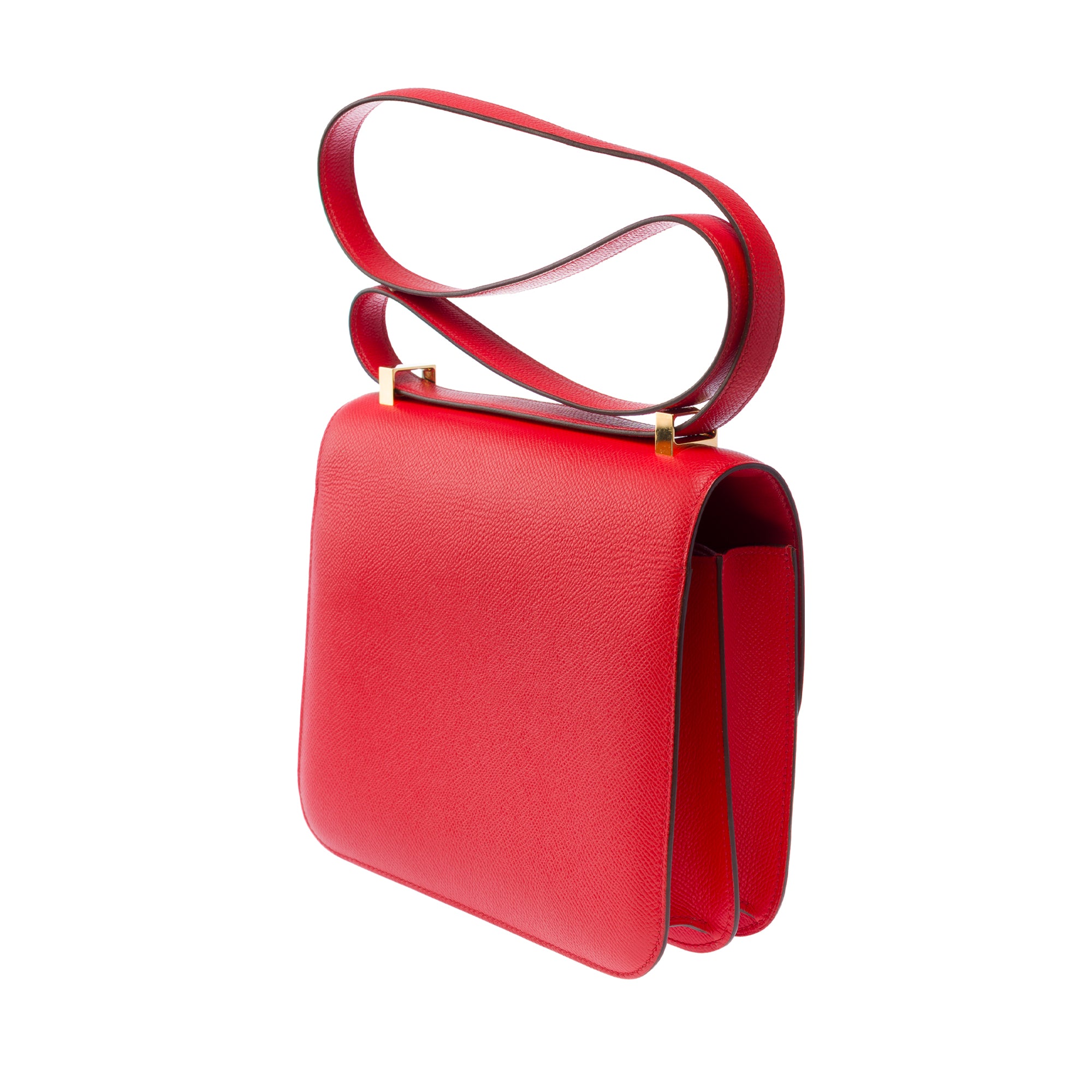 Sac HERMES Constance en Cuir Rouge - 103476