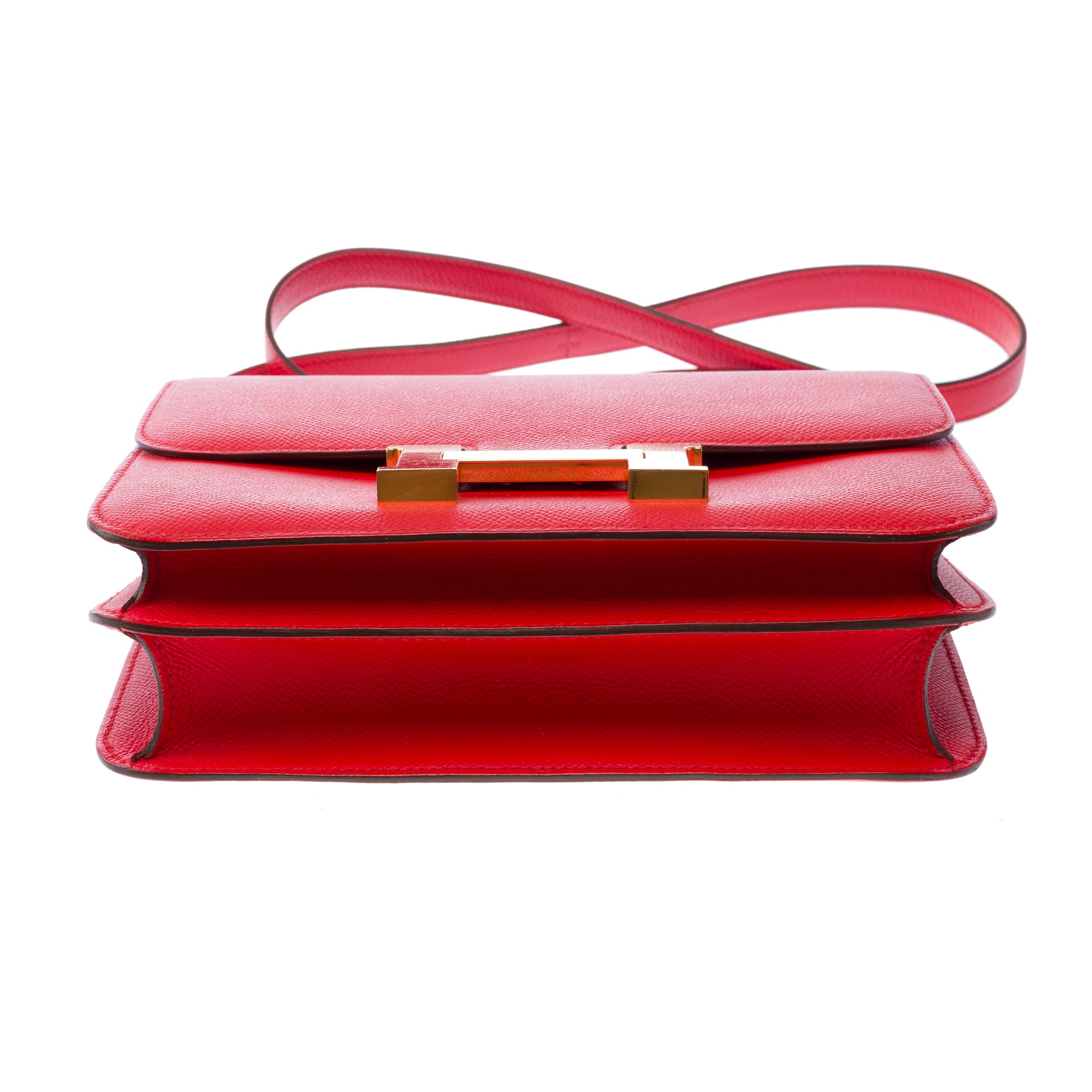 Sac HERMES Constance en Cuir Rouge - 103476