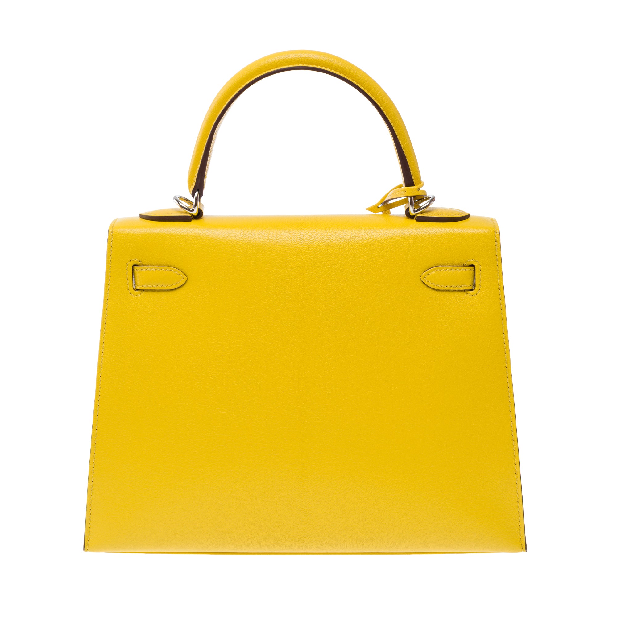 Sac HERMES Kelly 25 en Cuir Jaune - 103488