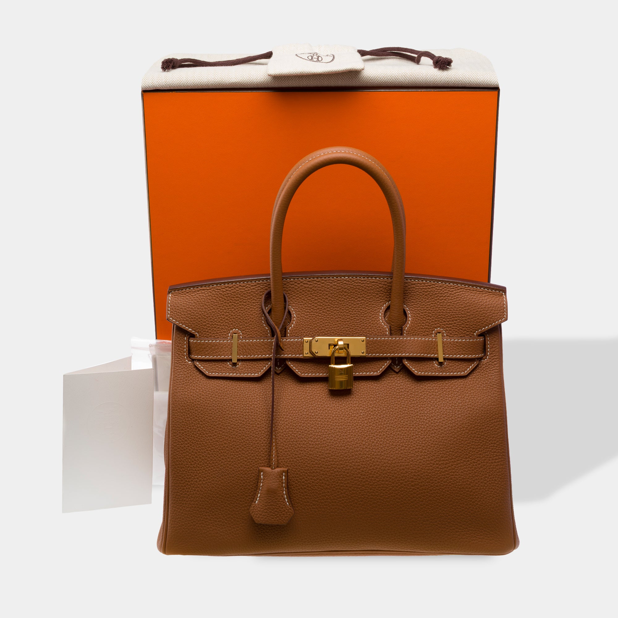 Sac HERMES Birkin 30 en Cuir Doré - 103490