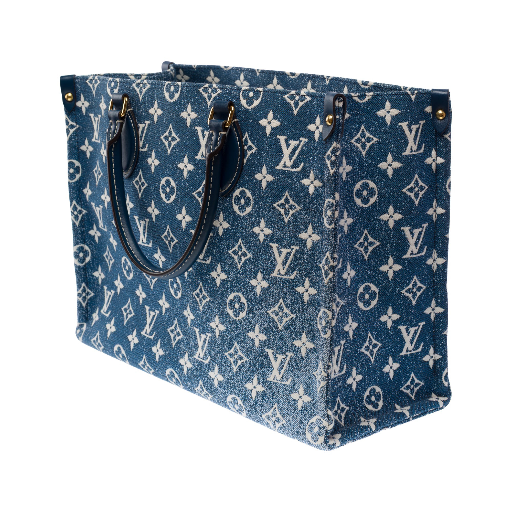 Sac LOUIS VUITTON Onthego en Denim Bleu - 103480