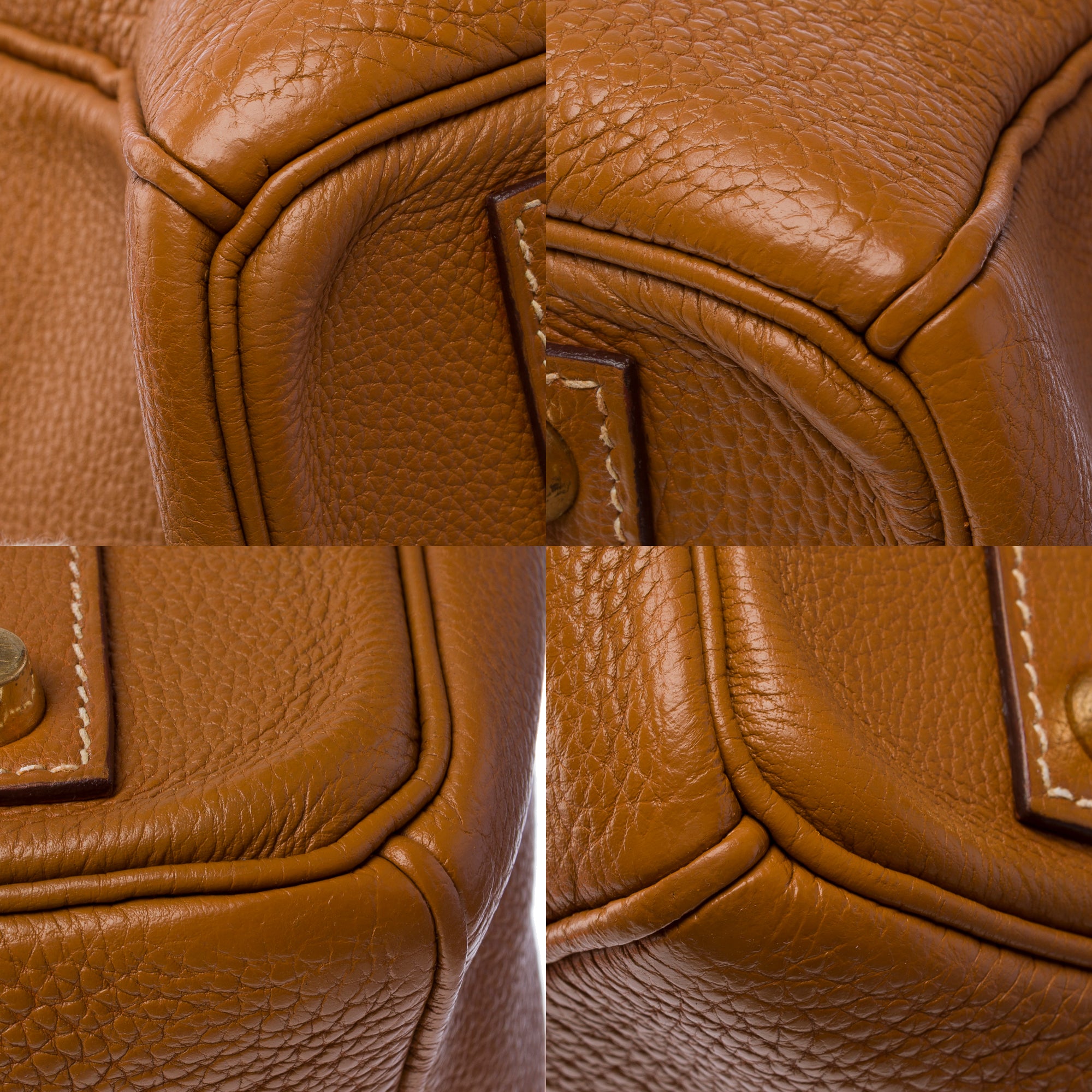 Sac HERMES Birkin 40 en Cuir Doré - 103387