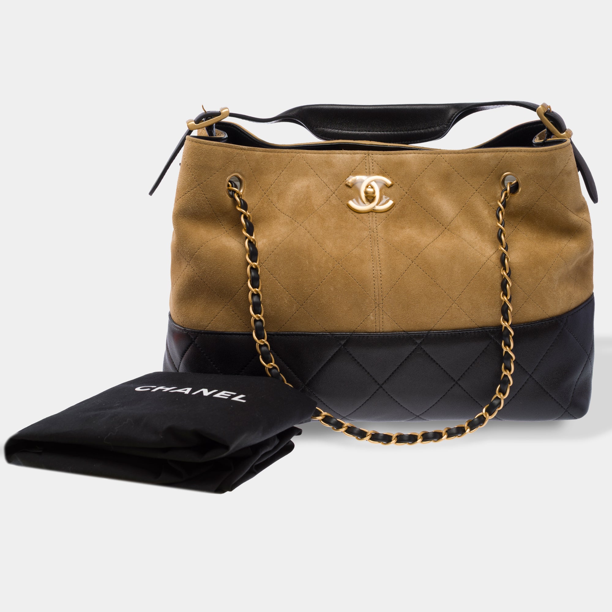 Sac CHANEL en Suède Beige - 103487