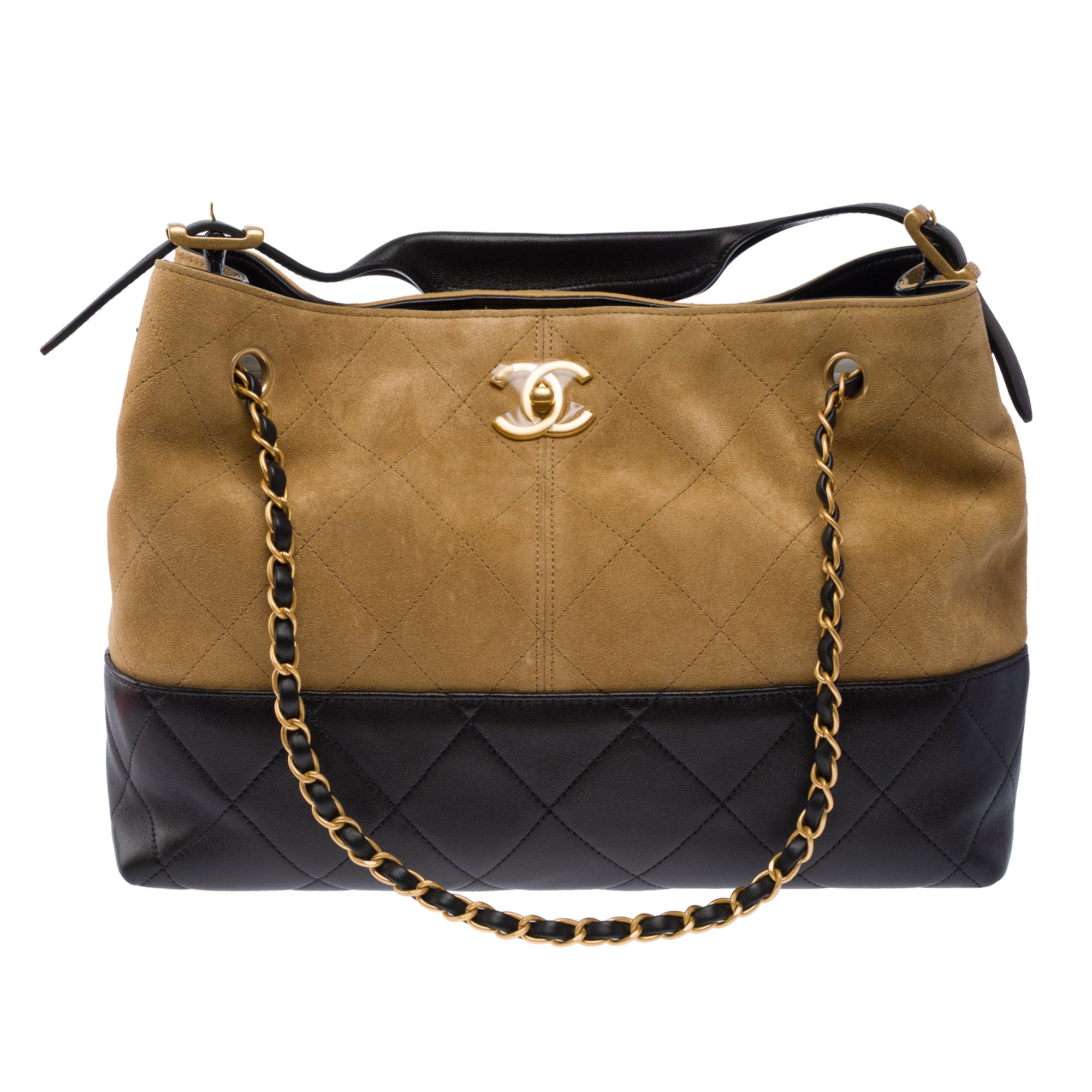 Sac CHANEL en Suède Beige - 103487