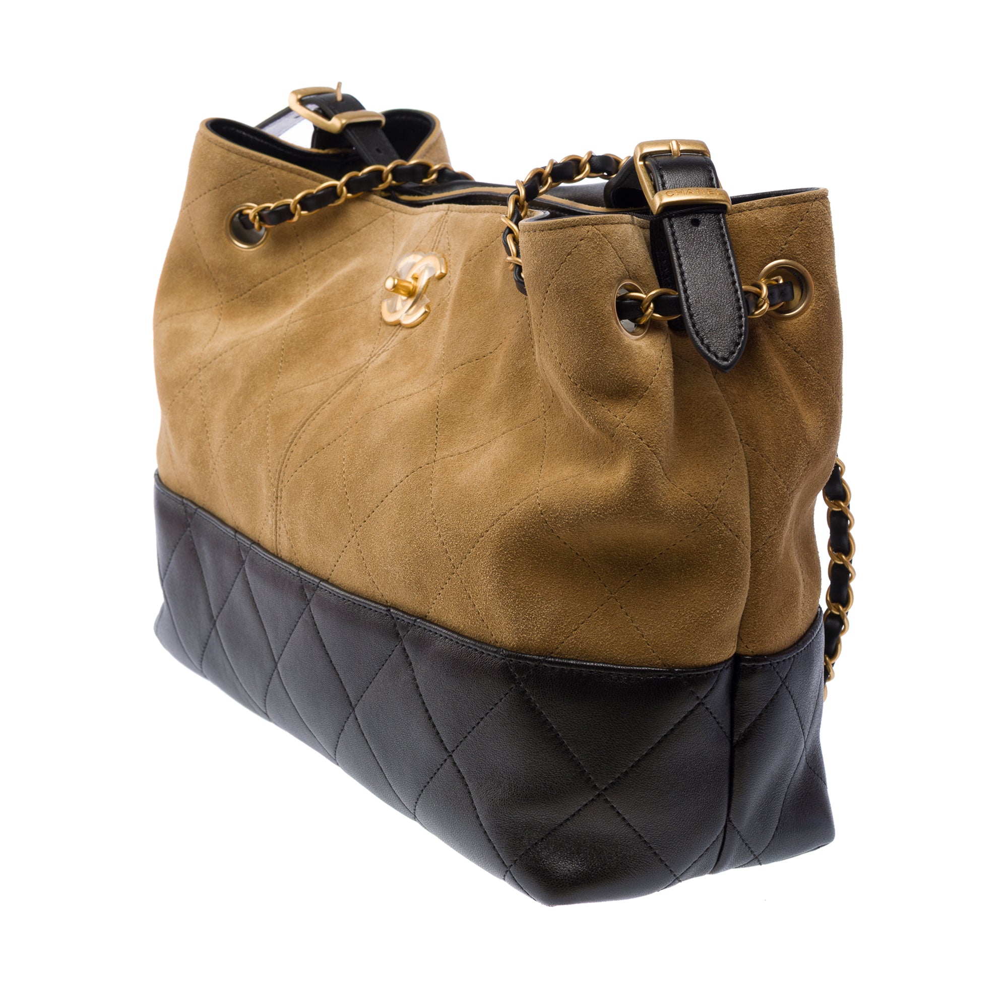 Sac CHANEL en Suède Beige - 103487