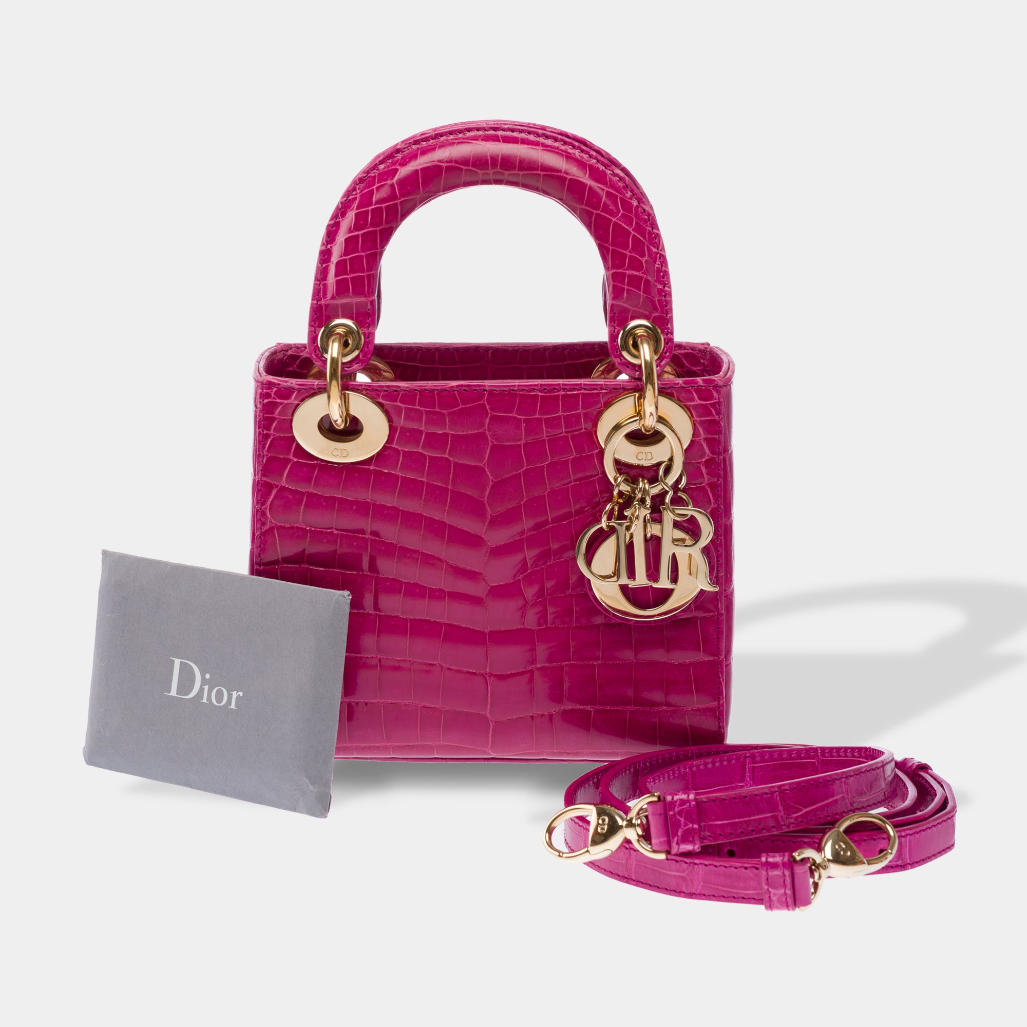 Sac DIOR Lady Dior en Crocodile Rose - 103491