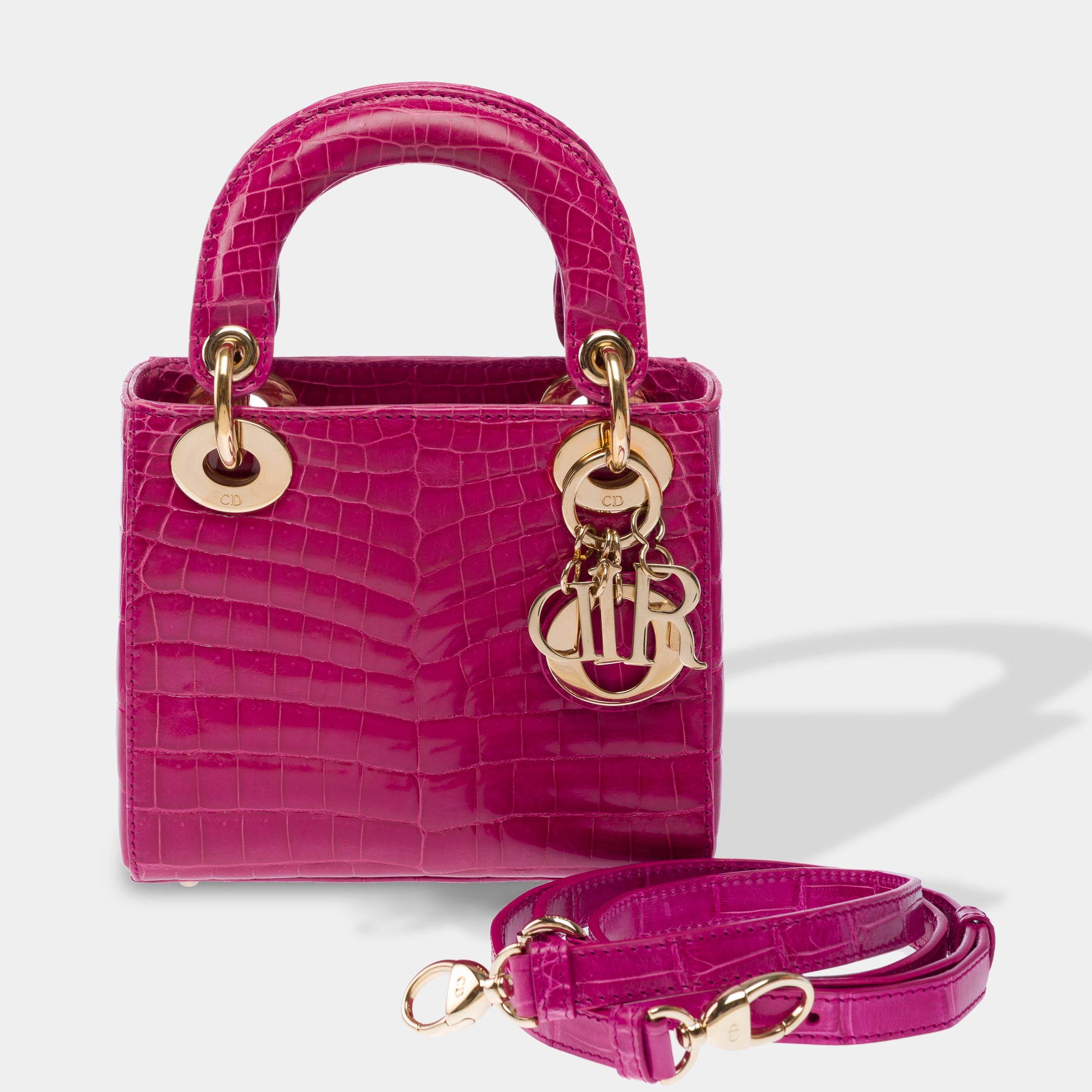 Sac DIOR Lady Dior en Crocodile Rose - 103491