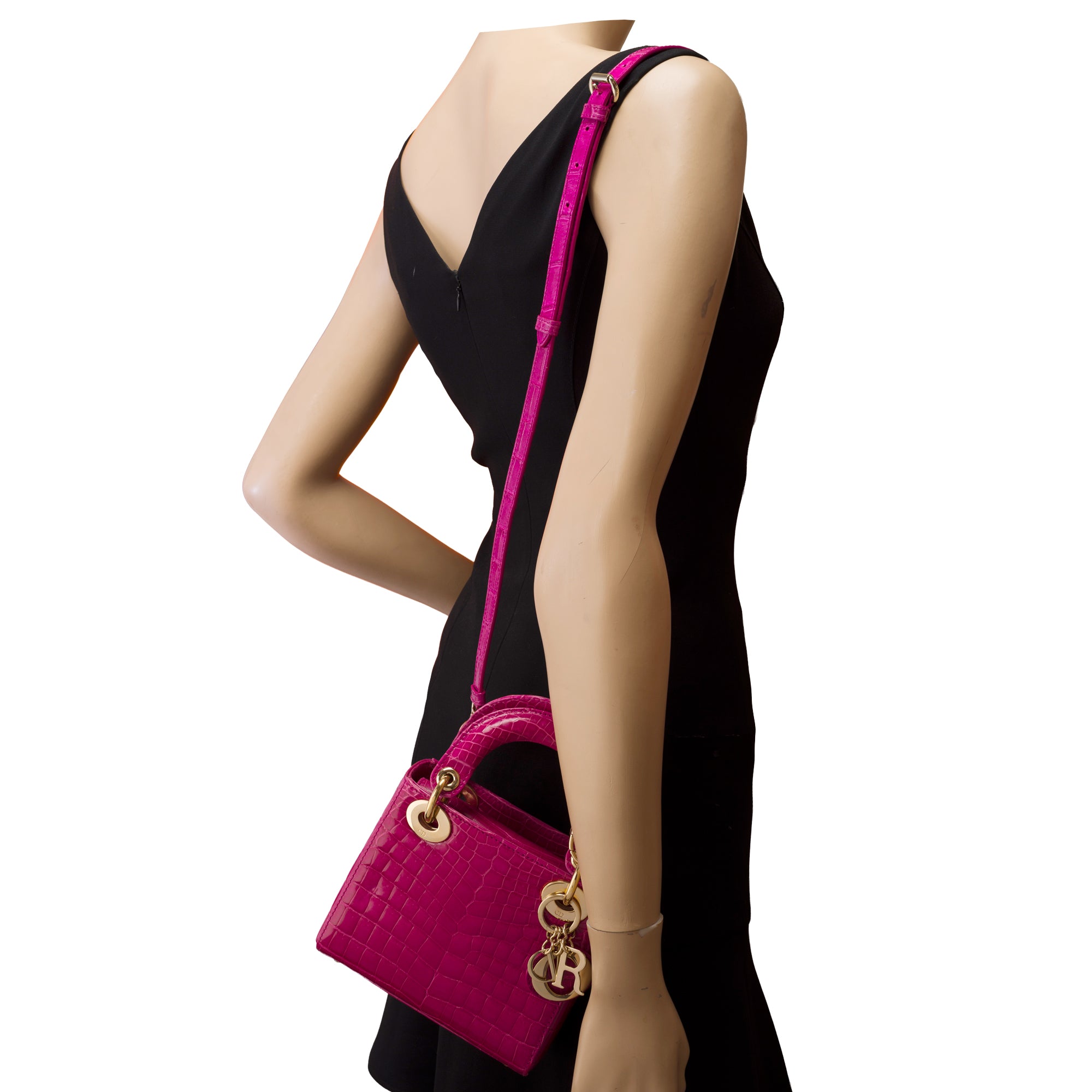 Sac DIOR Lady Dior en Crocodile Rose - 103491