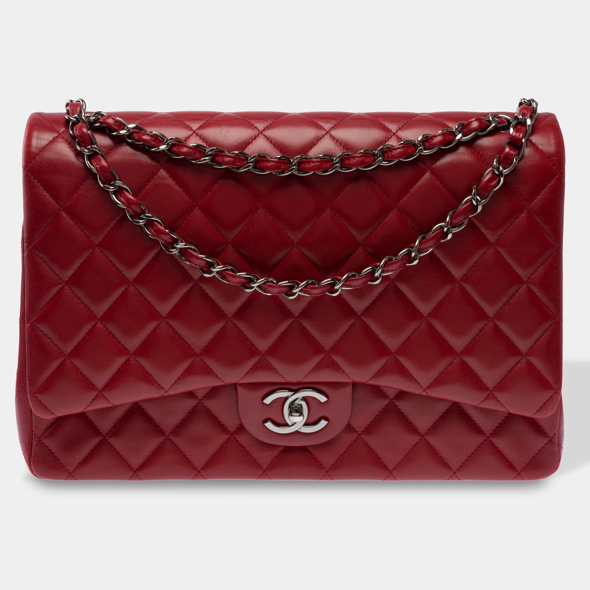 Sac CHANEL Timeless/Classique en Cuir Rouge - 103495