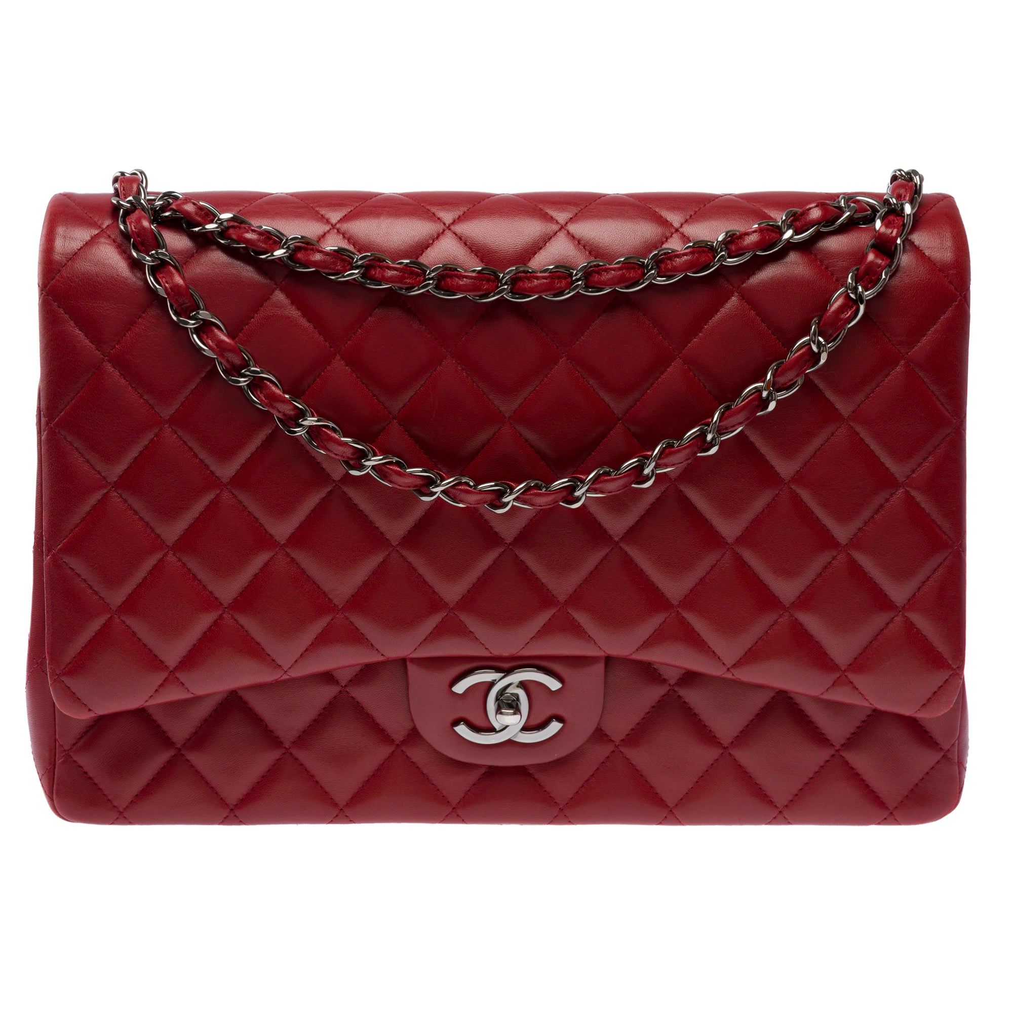 Sac CHANEL Timeless/Classique en Cuir Rouge - 103495