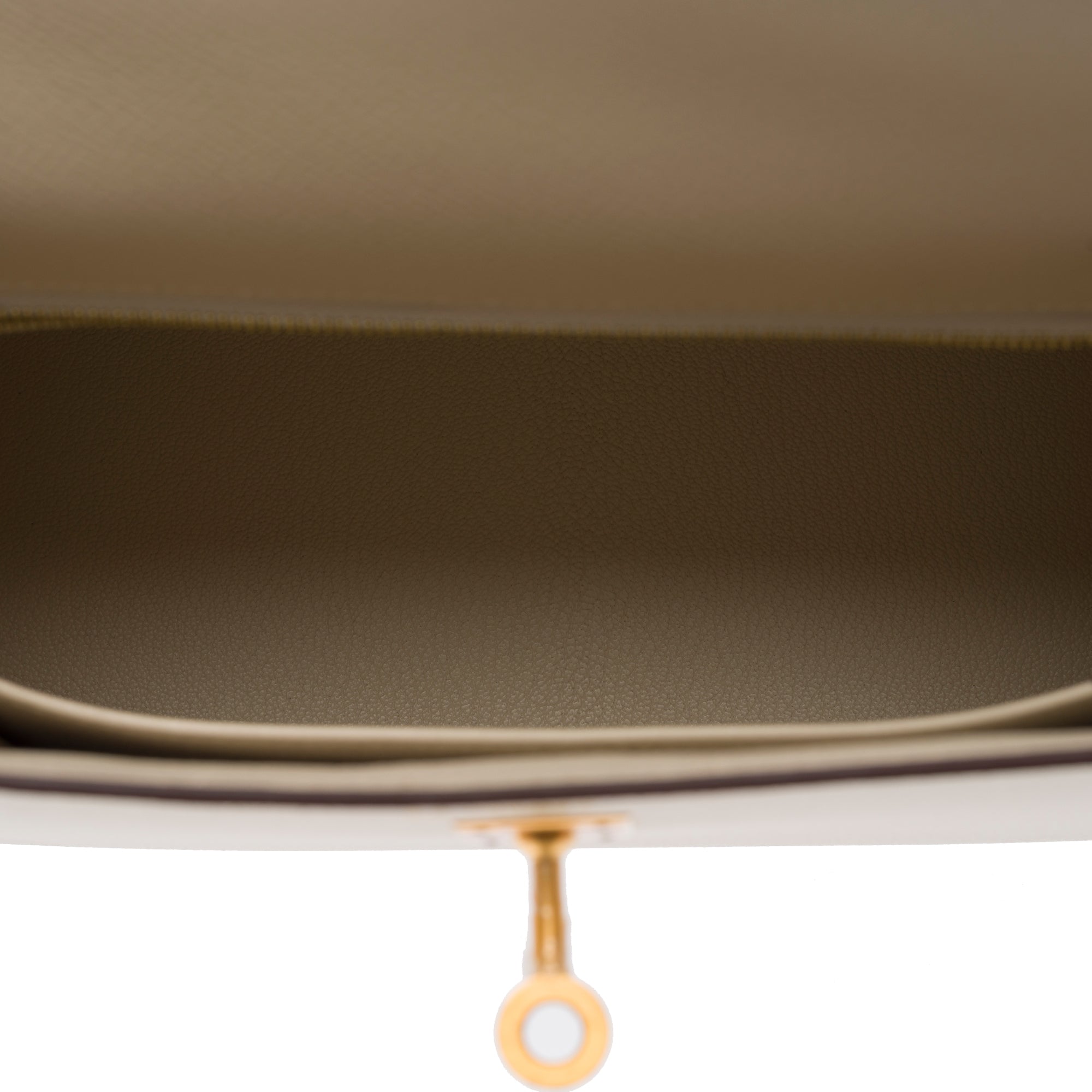 Sac HERMES Kelly 25 en Cuir Blanc - 103494