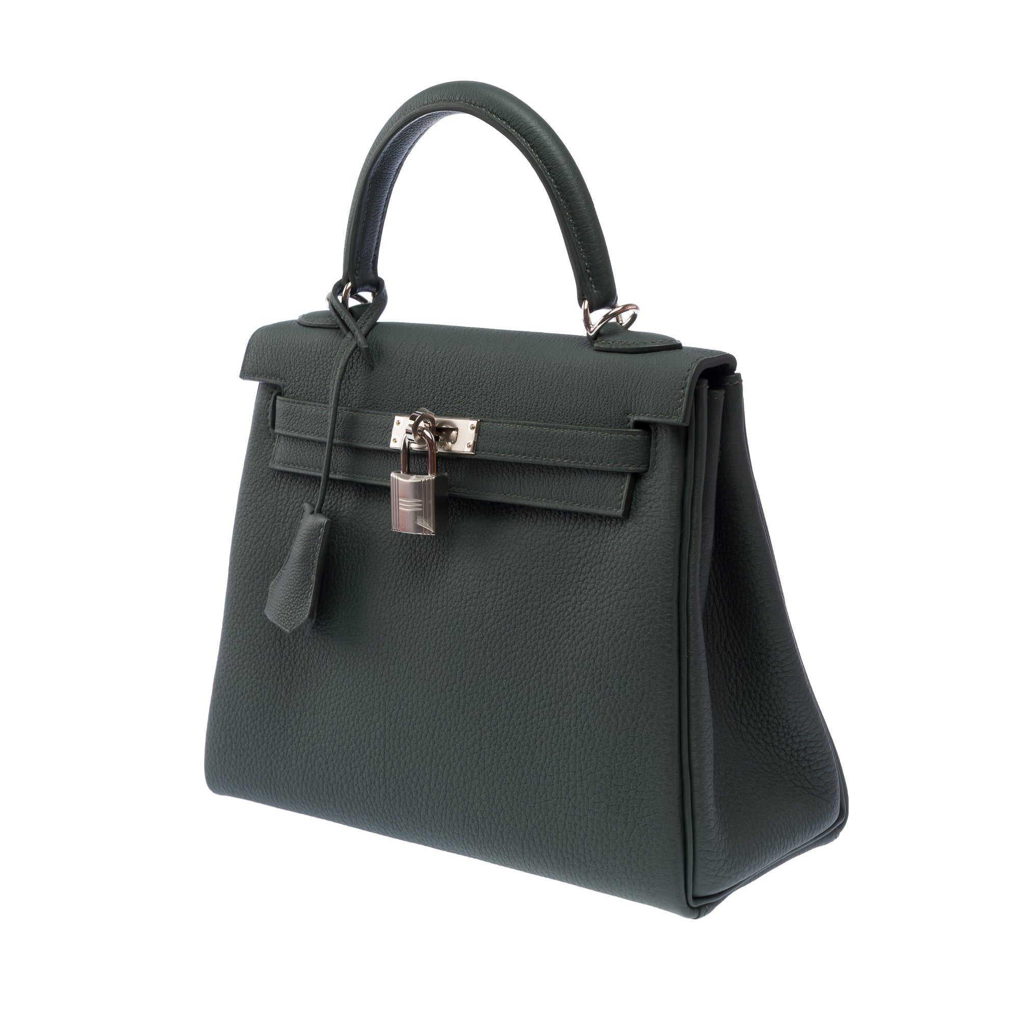 Sac HERMES Kelly 25 en Cuir Vert - 103493