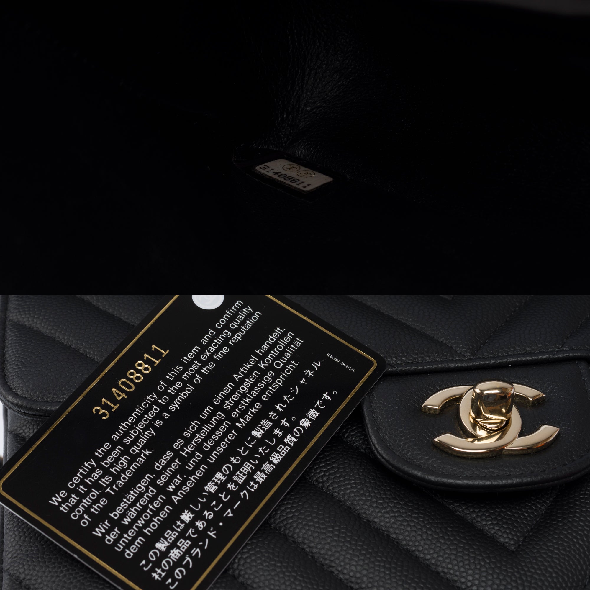 Sac CHANEL Timeless/Classique en Cuir Noir - 103492