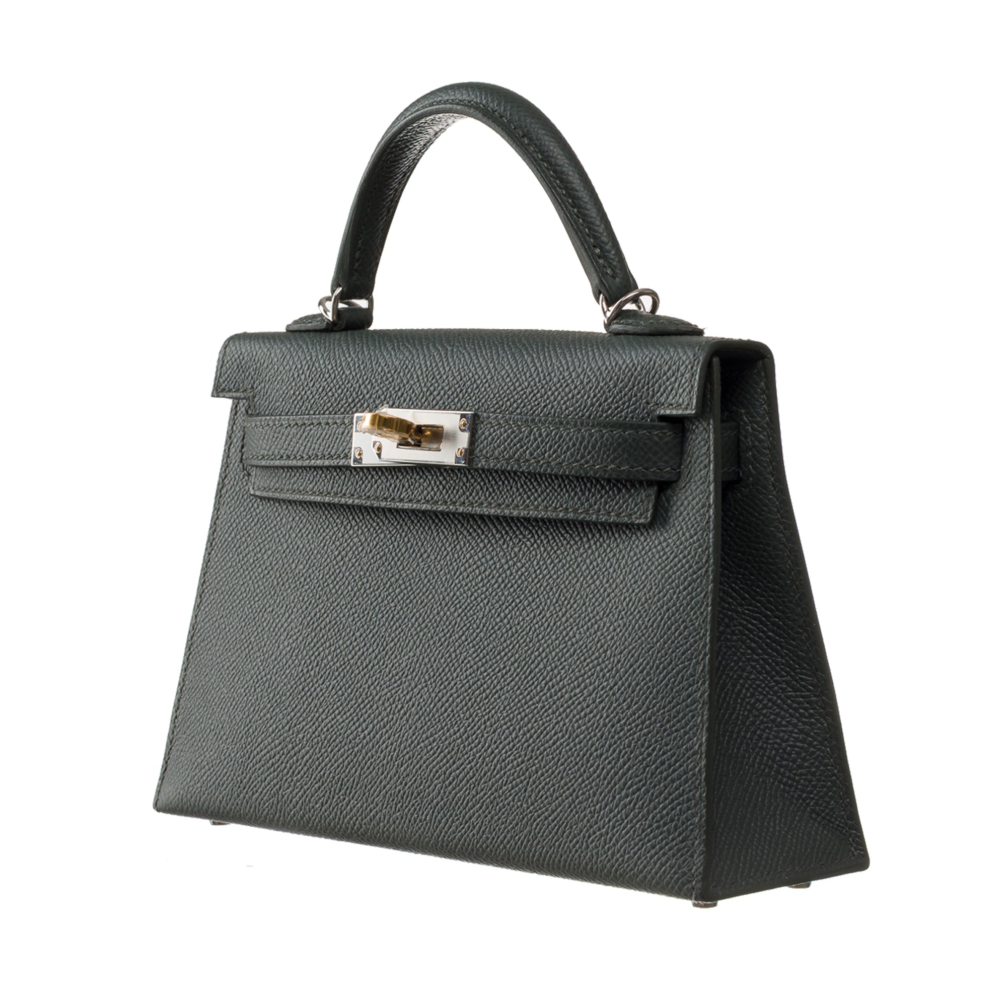 Sac HERMES Kelly Mini en Cuir Vert - 103497