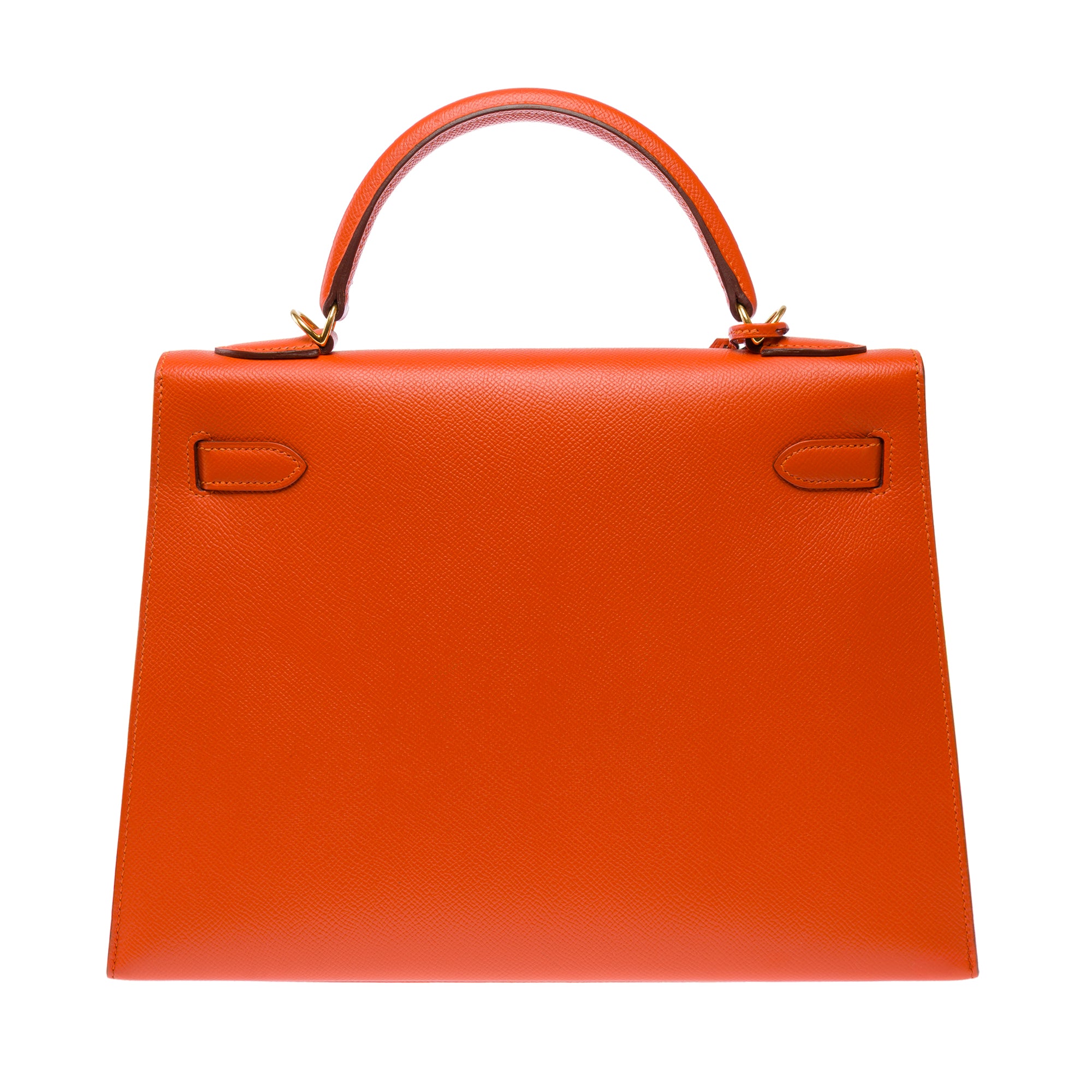 Sac HERMES Kelly 32 en Cuir Orange - 103499