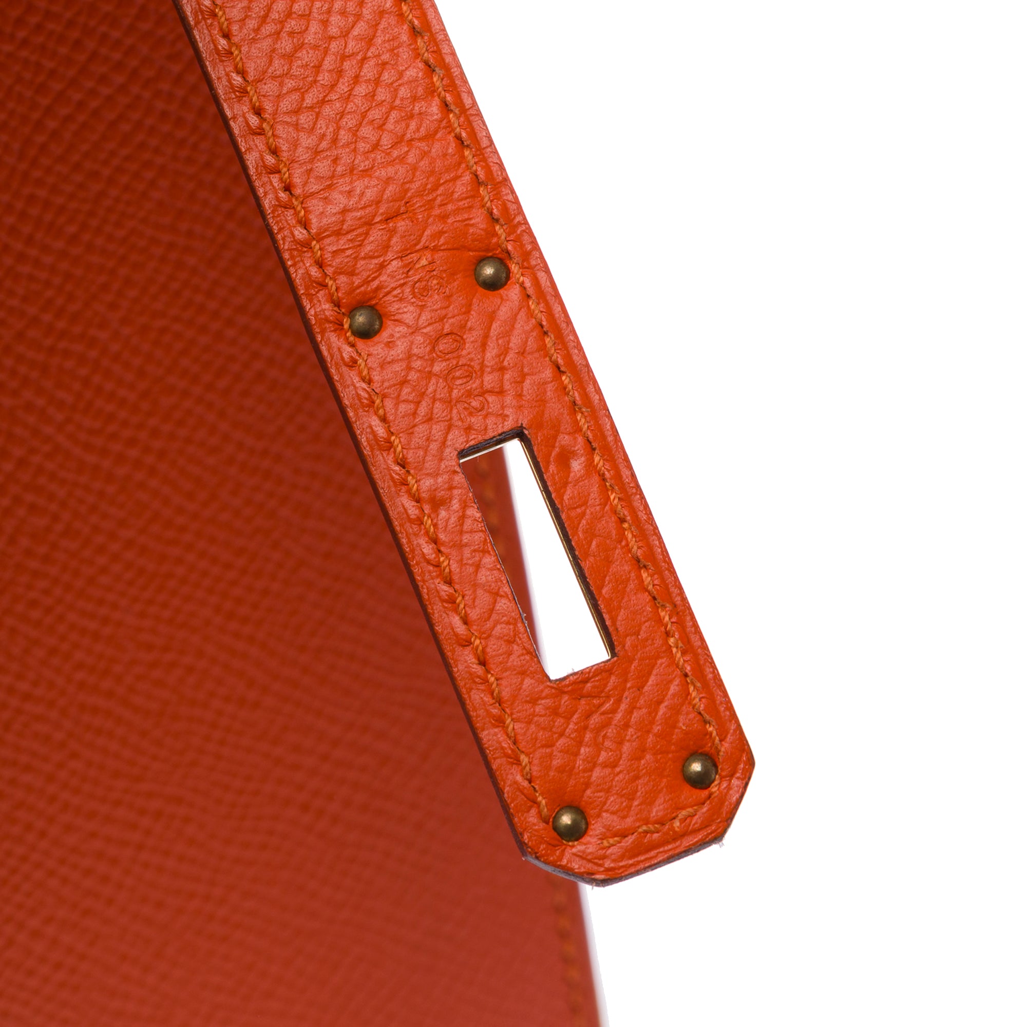 Sac HERMES Kelly 32 en Cuir Orange - 103499