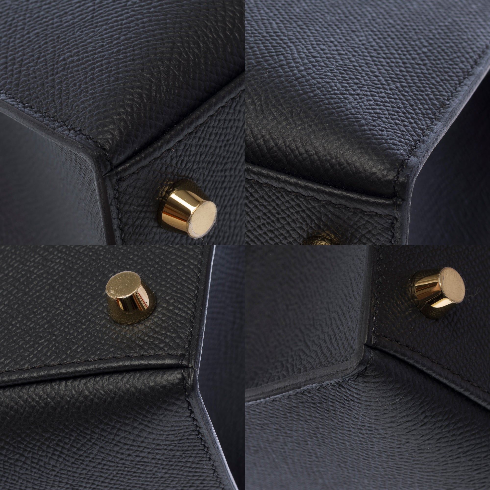 Sac HERMES Kelly 25 en Cuir Noir - 103510