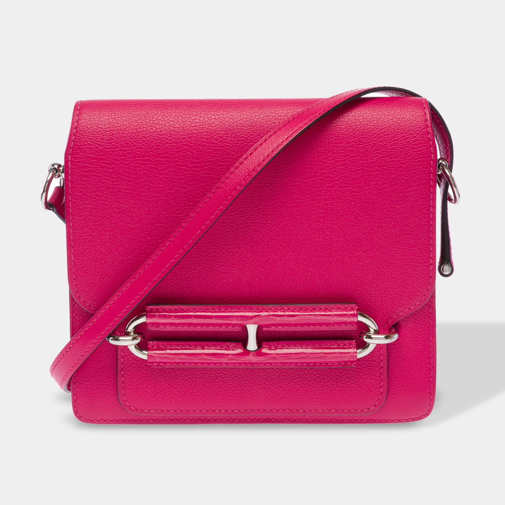 Sac HERMES Roulis en Cuir Rose - 103500