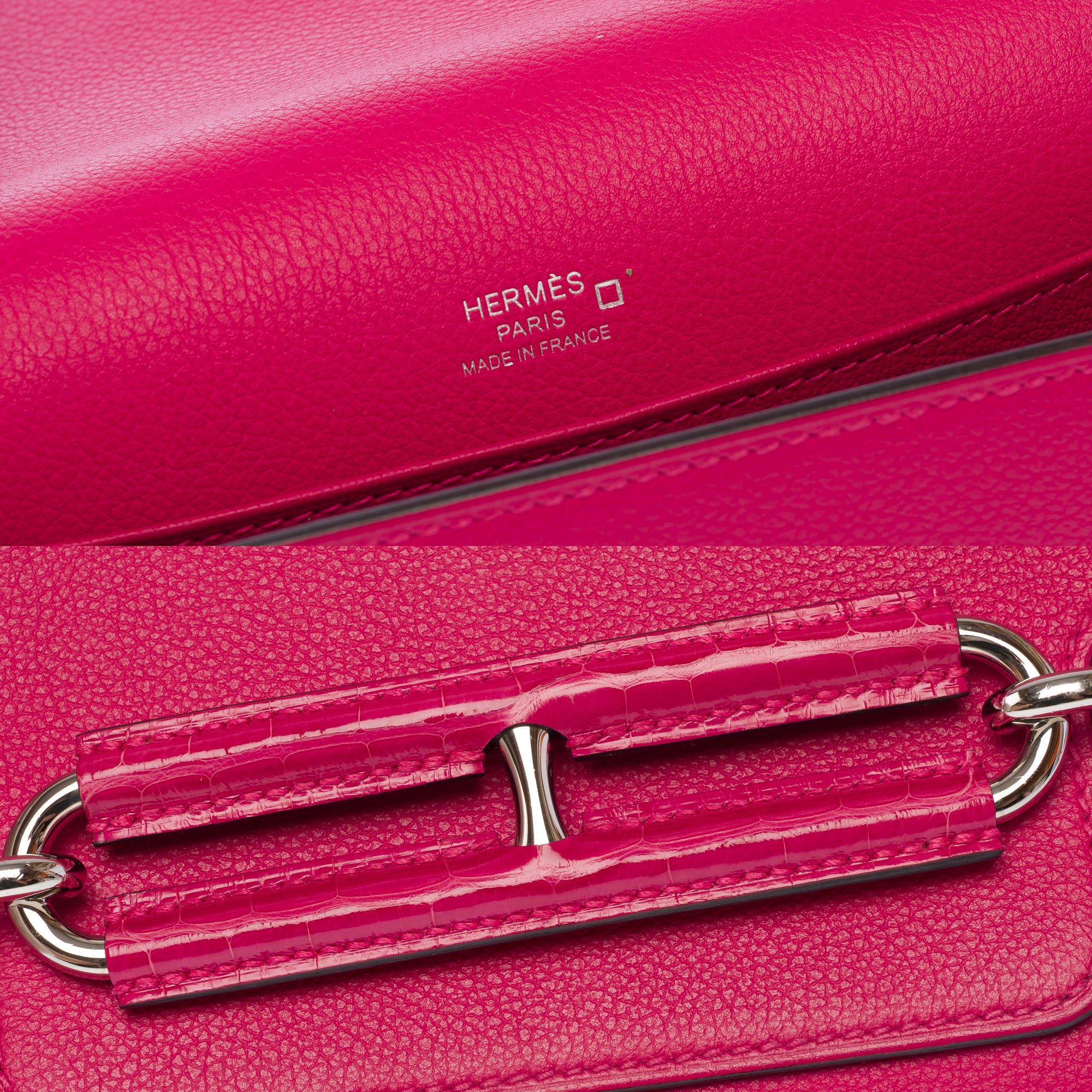 Sac HERMES Roulis en Cuir Rose - 103500