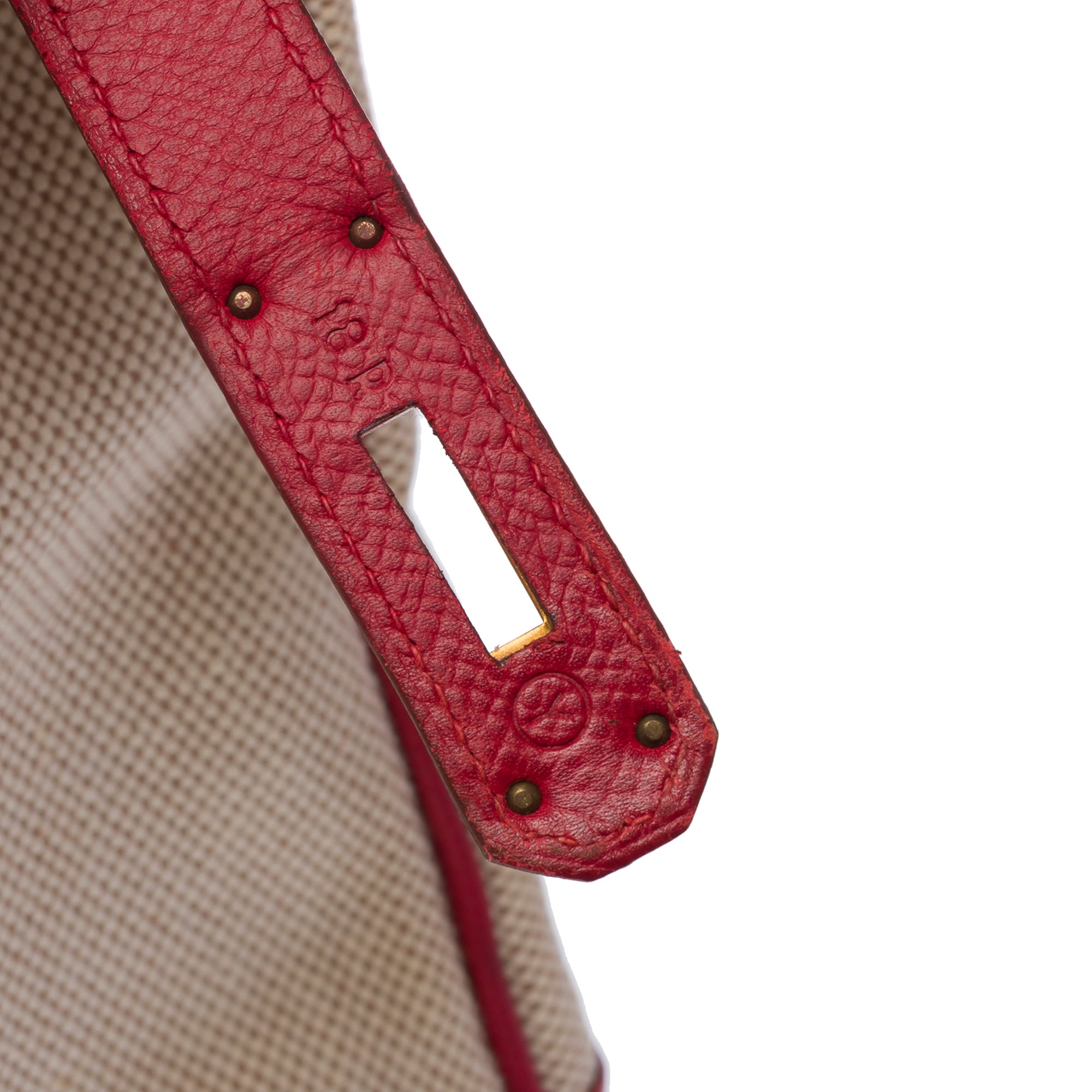 Sac HERMES Birkin 35 en Toile Rose - 103501